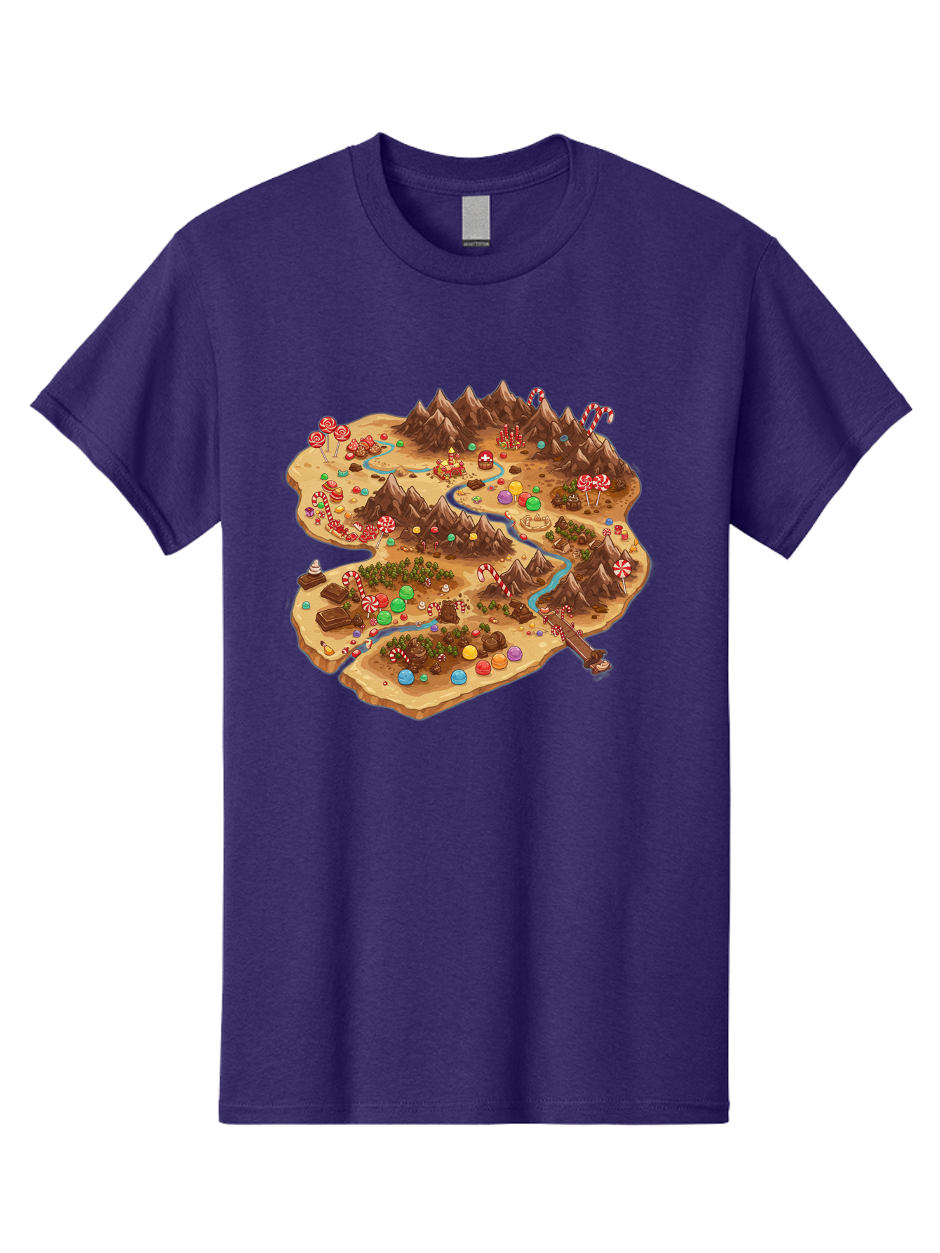 Candyland-Map Men'S Graphic Tee, 100% Cotton, Comfortable Casual Summer Wear, Machine Washable, Vintage Camera, Old Camera, Antique Camera, Black Camera, Classic Photography, Photography Equipment, Nostalgic Device, Film Camera, Camera Art Bae948