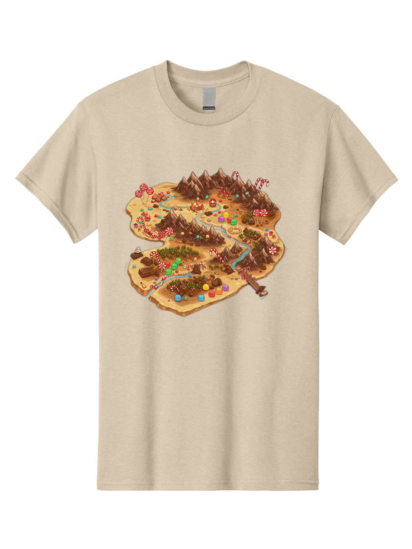 Candyland-Map Men'S Graphic Tee, 100% Cotton, Comfortable Casual Summer Wear, Machine Washable, Vintage Camera, Old Camera, Antique Camera, Black Camera, Classic Photography, Photography Equipment, Nostalgic Device, Film Camera, Camera Art Bae948