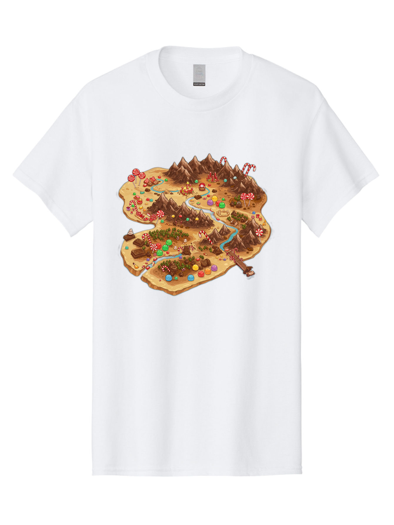 Candyland-Map Men'S Graphic Tee, 100% Cotton, Comfortable Casual Summer Wear, Machine Washable, Vintage Camera, Old Camera, Antique Camera, Black Camera, Classic Photography, Photography Equipment, Nostalgic Device, Film Camera, Camera Art Bae948