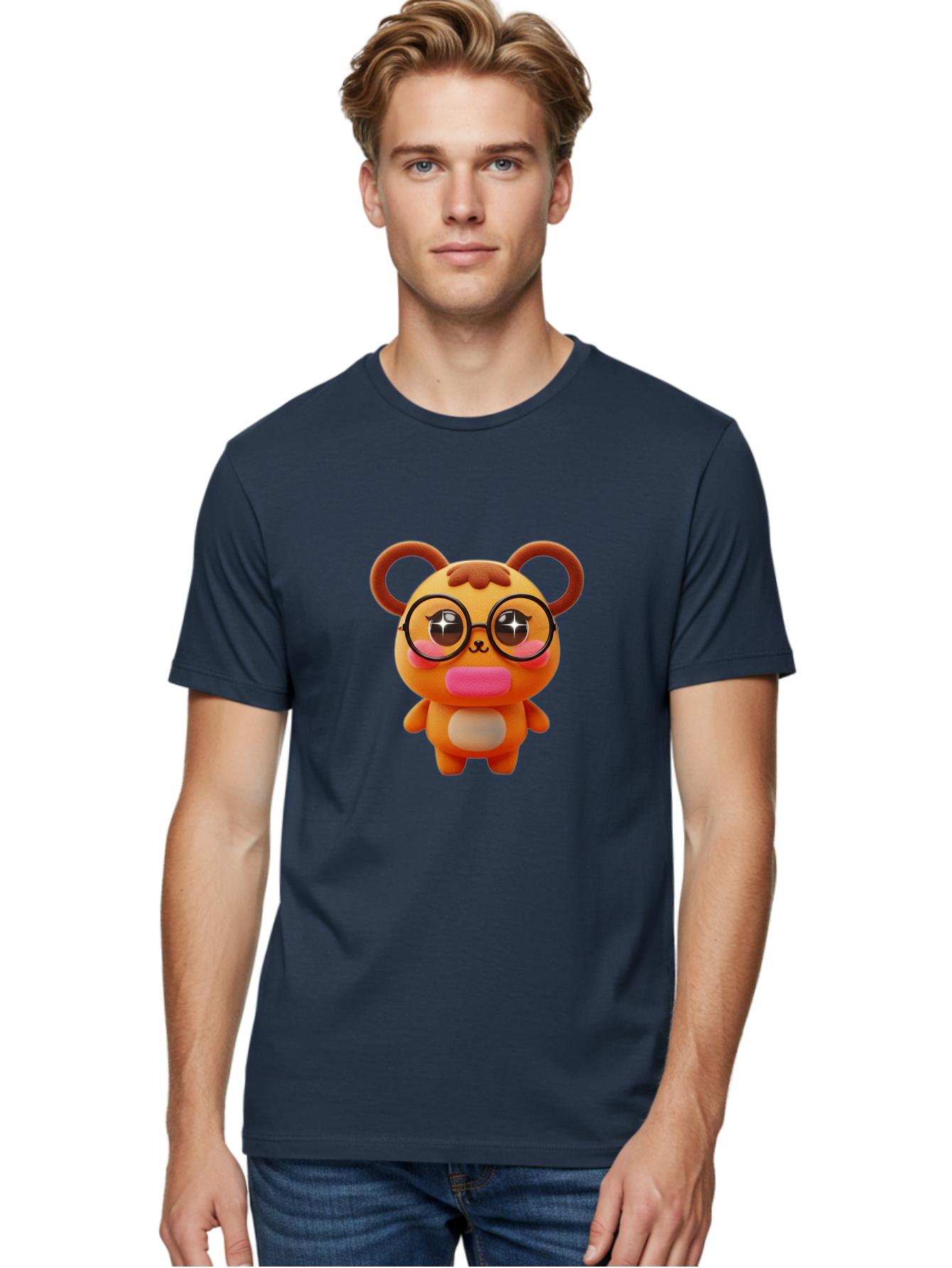 Cartoon-Bear Men'S Graphic Tee, 100% Cotton, Comfortable Casual Summer Wear, Machine Washable, Vintage Camera, Old Camera, Antique Camera, Black Camera, Classic Photography, Photography Equipment, Nostalgic Device, Film Camera, Camera Art Bae949