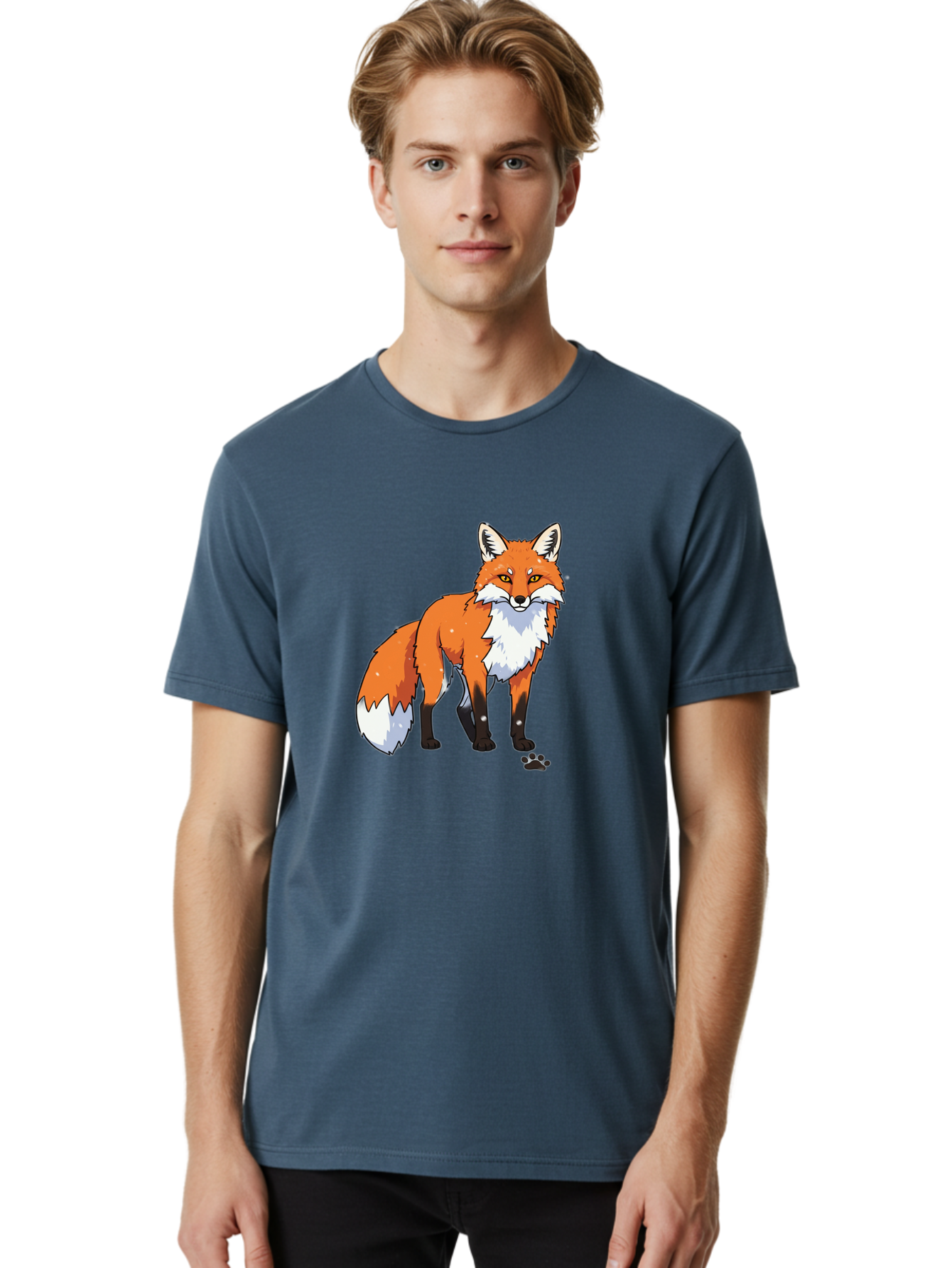 Cartoon-Fox-1 Men'S Graphic Tee, 100% Cotton, Comfortable Casual Summer Wear, Machine Washable, Vintage Camera, Old Camera, Antique Camera, Black Camera, Classic Photography, Photography Equipment, Nostalgic Device, Film Camera, Camera Art Bae950