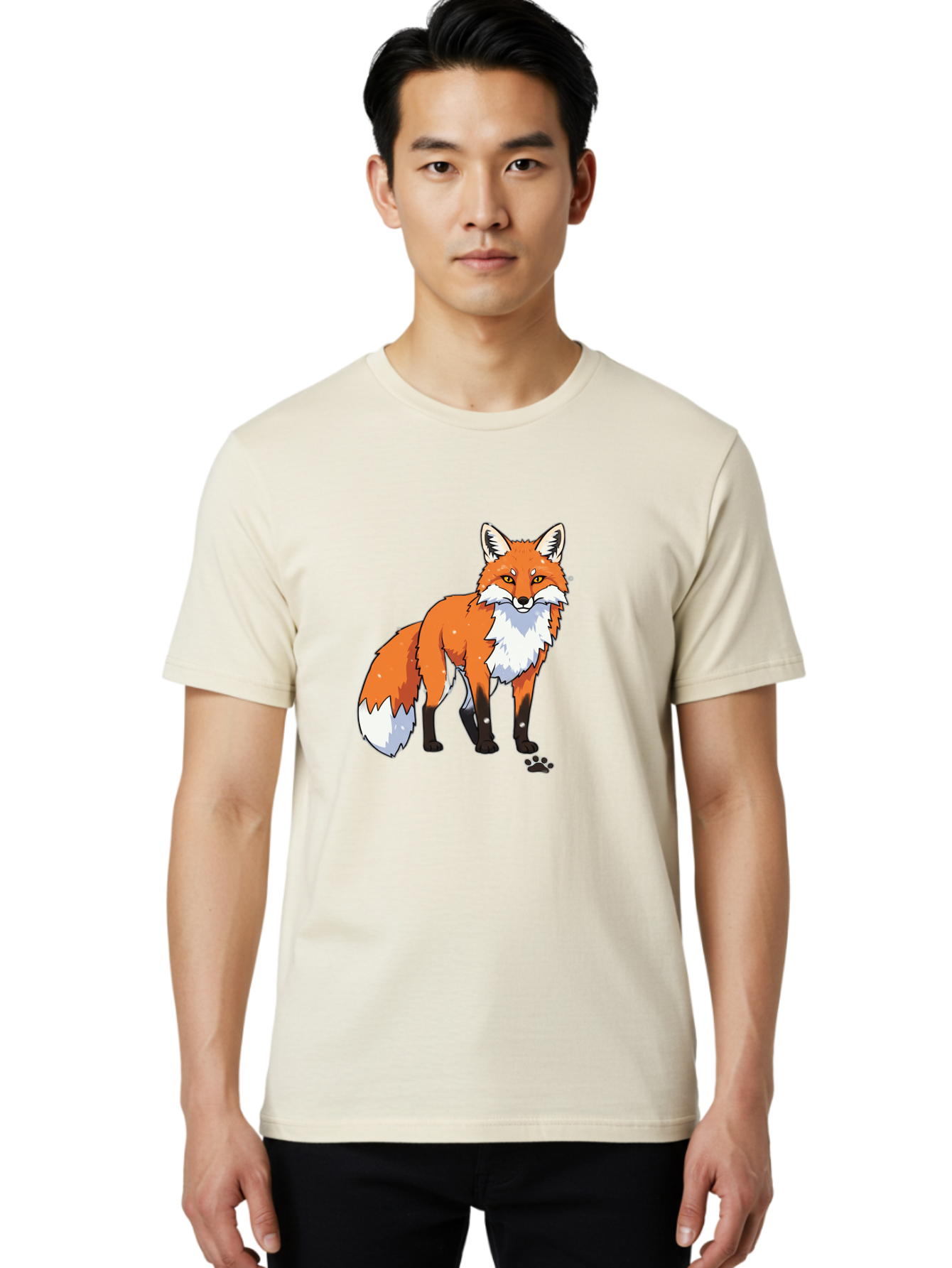 Cartoon-Fox-1 Men'S Graphic Tee, 100% Cotton, Comfortable Casual Summer Wear, Machine Washable, Vintage Camera, Old Camera, Antique Camera, Black Camera, Classic Photography, Photography Equipment, Nostalgic Device, Film Camera, Camera Art Bae950