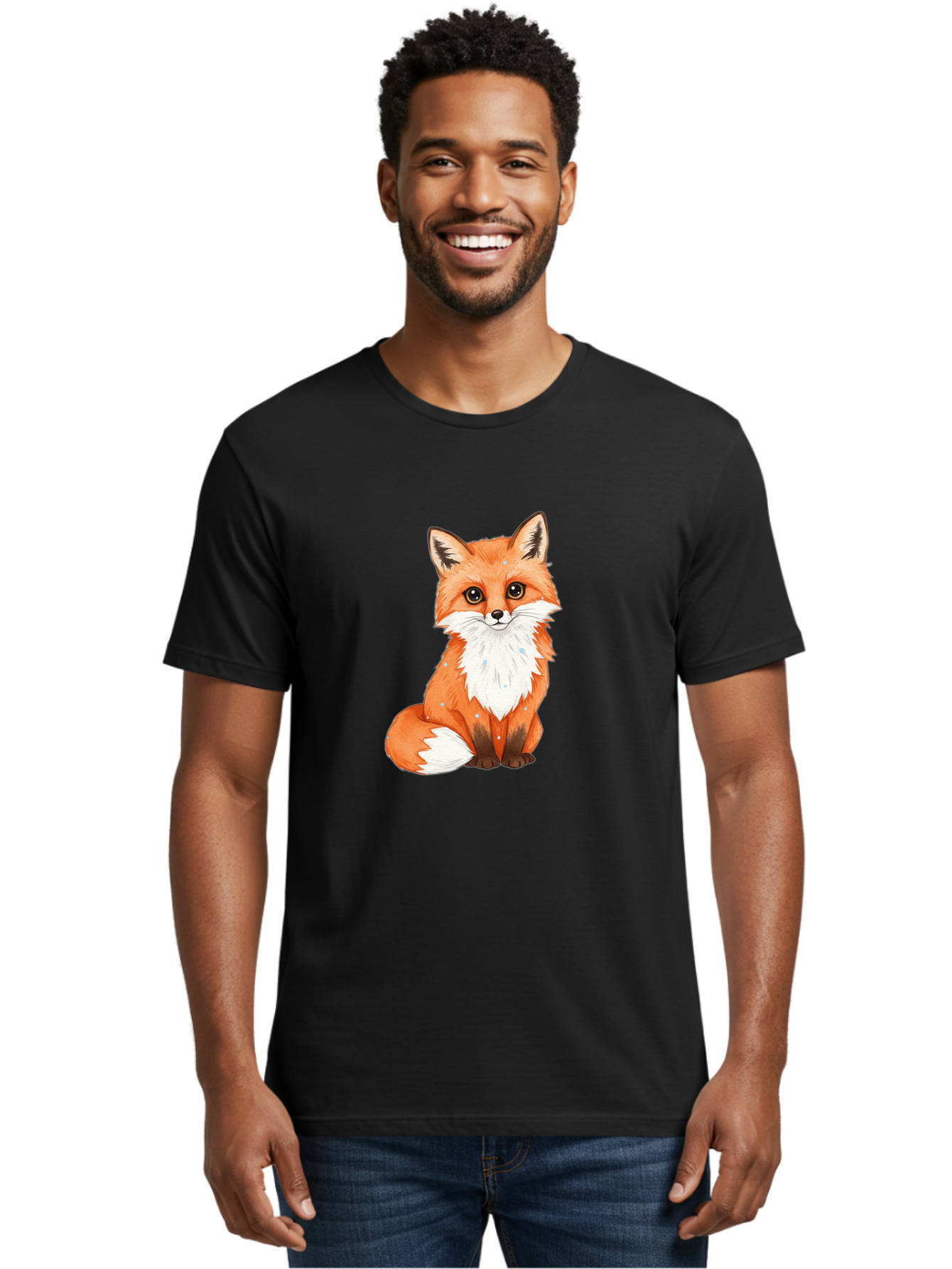Cartoon-Fox-2 Men'S Graphic Tee, 100% Cotton, Comfortable Casual Summer Wear, Machine Washable, Vintage Camera, Old Camera, Antique Camera, Black Camera, Classic Photography, Photography Equipment, Nostalgic Device, Film Camera, Camera Art Bae951