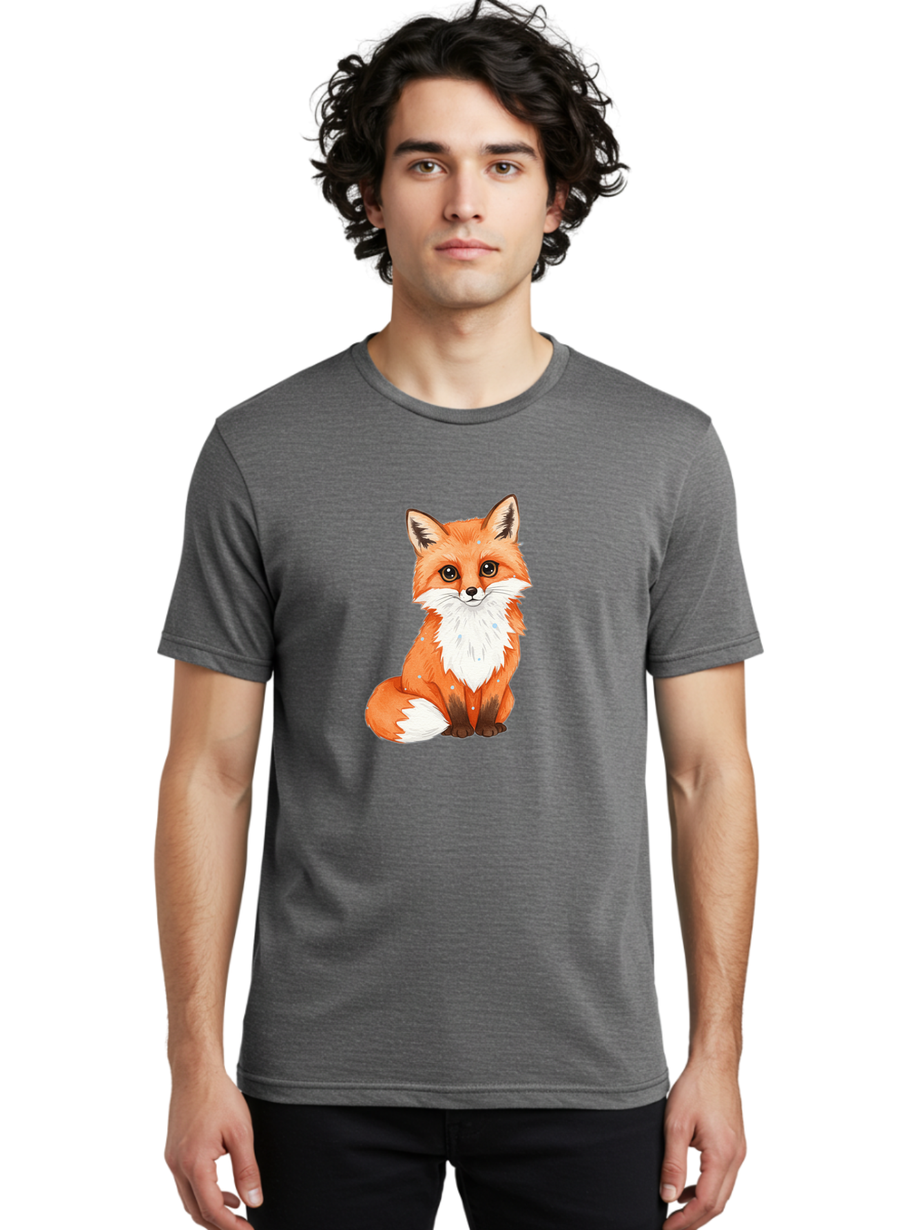 Cartoon-Fox-2 Men'S Graphic Tee, 100% Cotton, Comfortable Casual Summer Wear, Machine Washable, Vintage Camera, Old Camera, Antique Camera, Black Camera, Classic Photography, Photography Equipment, Nostalgic Device, Film Camera, Camera Art Bae951