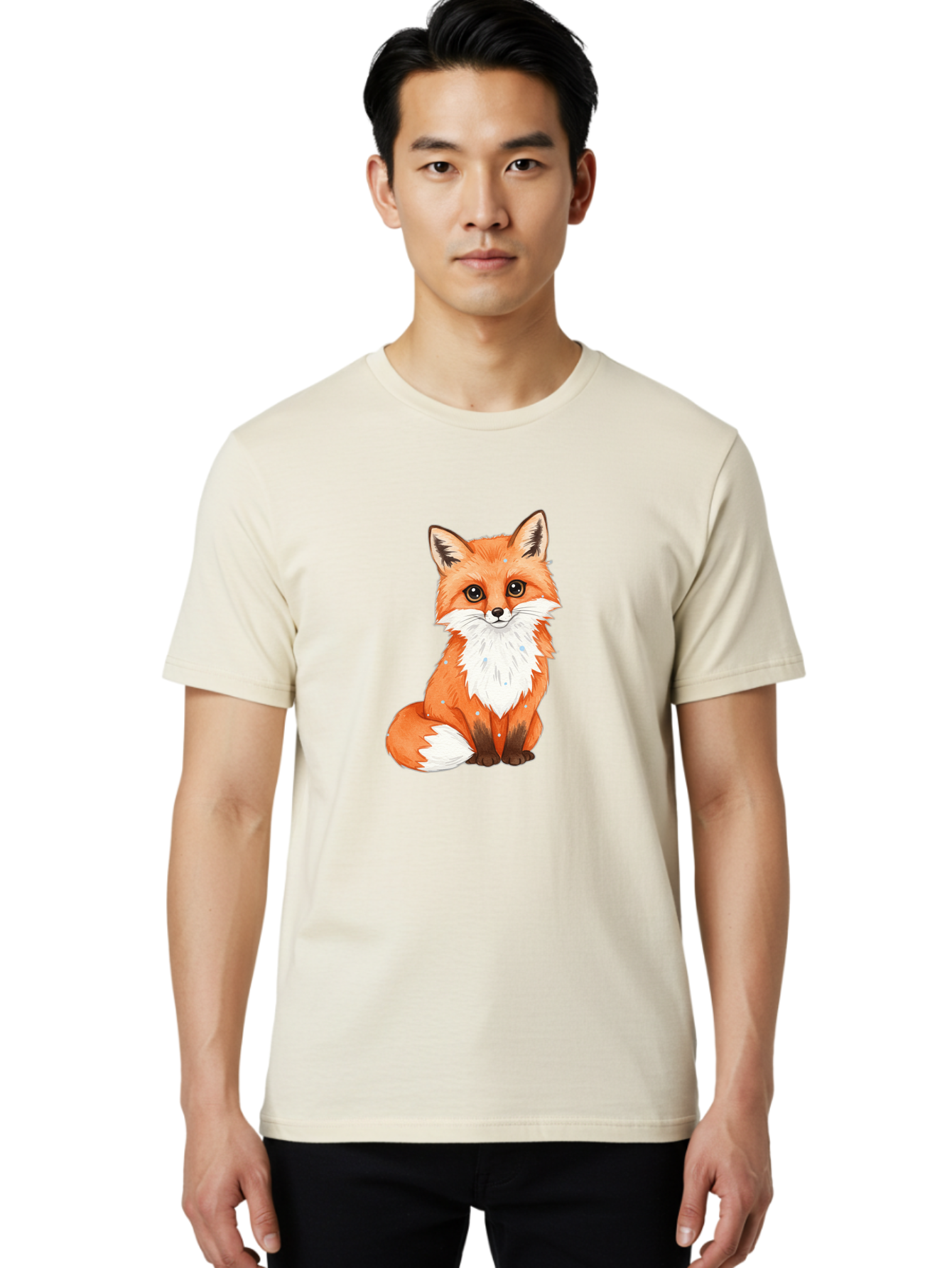 Cartoon-Fox-2 Men'S Graphic Tee, 100% Cotton, Comfortable Casual Summer Wear, Machine Washable, Vintage Camera, Old Camera, Antique Camera, Black Camera, Classic Photography, Photography Equipment, Nostalgic Device, Film Camera, Camera Art Bae951