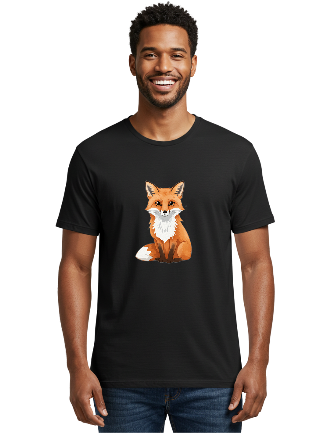 Cartoon-Fox-3 Men'S Graphic Tee, 100% Cotton, Comfortable Casual Summer Wear, Machine Washable, Vintage Camera, Old Camera, Antique Camera, Black Camera, Classic Photography, Photography Equipment, Nostalgic Device, Film Camera, Camera Art Bae952