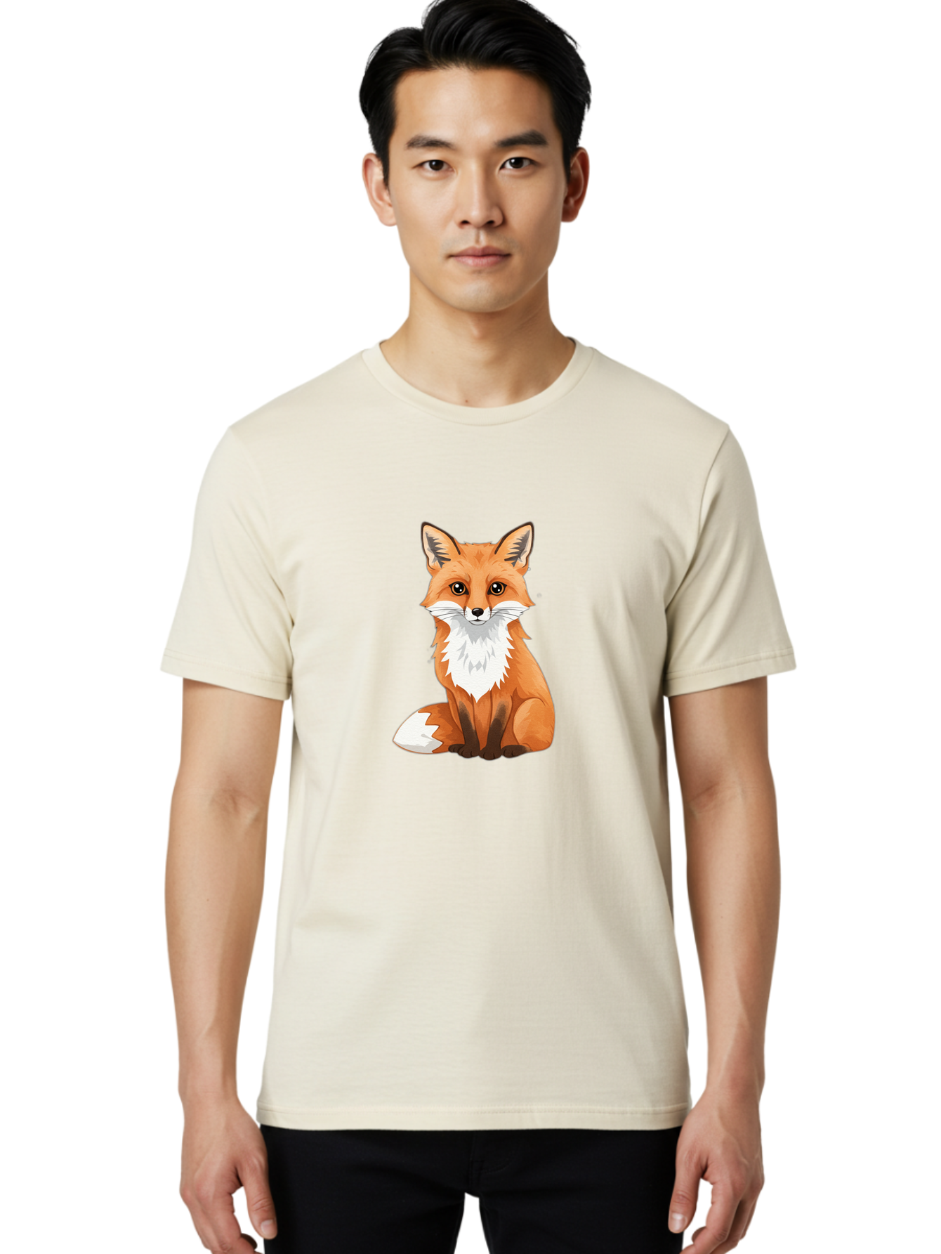 Cartoon-Fox-3 Men'S Graphic Tee, 100% Cotton, Comfortable Casual Summer Wear, Machine Washable, Vintage Camera, Old Camera, Antique Camera, Black Camera, Classic Photography, Photography Equipment, Nostalgic Device, Film Camera, Camera Art Bae952