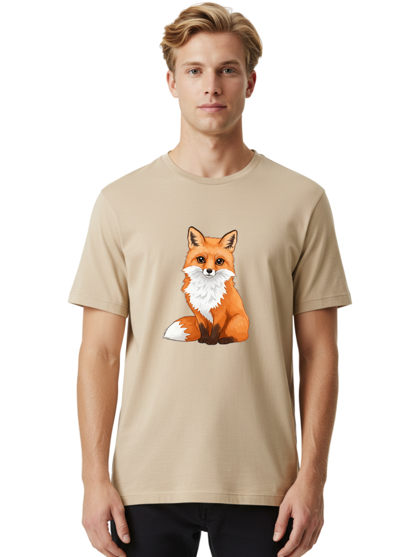 Cartoon-Fox-4 Men'S Graphic Tee, 100% Cotton, Comfortable Casual Summer Wear, Machine Washable, Vintage Camera, Old Camera, Antique Camera, Black Camera, Classic Photography, Photography Equipment, Nostalgic Device, Film Camera, Camera Art Bae953