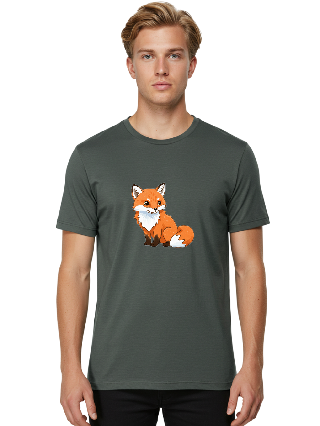 Cartoon-Fox Men'S Graphic Tee, 100% Cotton, Comfortable Casual Summer Wear, Machine Washable, Vintage Camera, Old Camera, Antique Camera, Black Camera, Classic Photography, Photography Equipment, Nostalgic Device, Film Camera, Camera Art Bae954