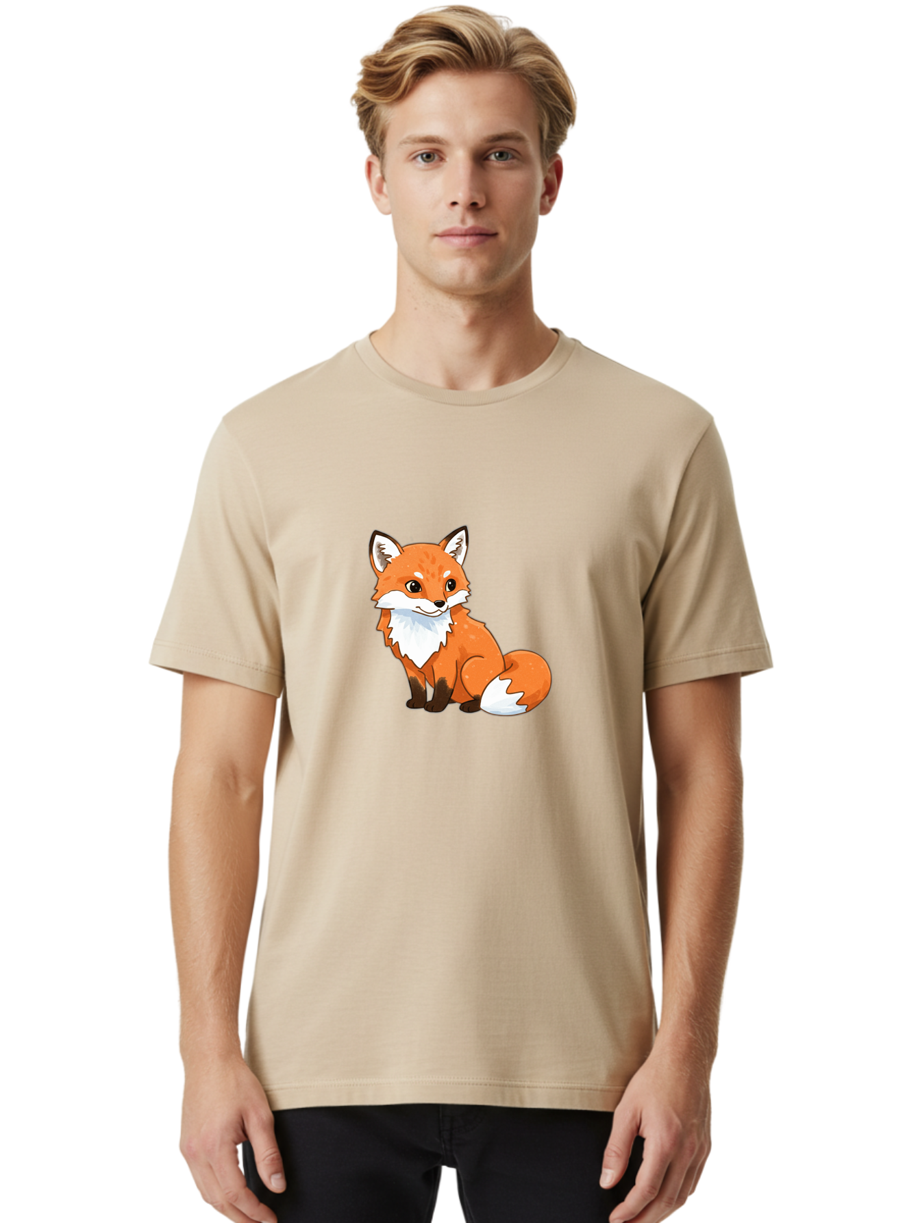 Cartoon-Fox Men'S Graphic Tee, 100% Cotton, Comfortable Casual Summer Wear, Machine Washable, Vintage Camera, Old Camera, Antique Camera, Black Camera, Classic Photography, Photography Equipment, Nostalgic Device, Film Camera, Camera Art Bae954