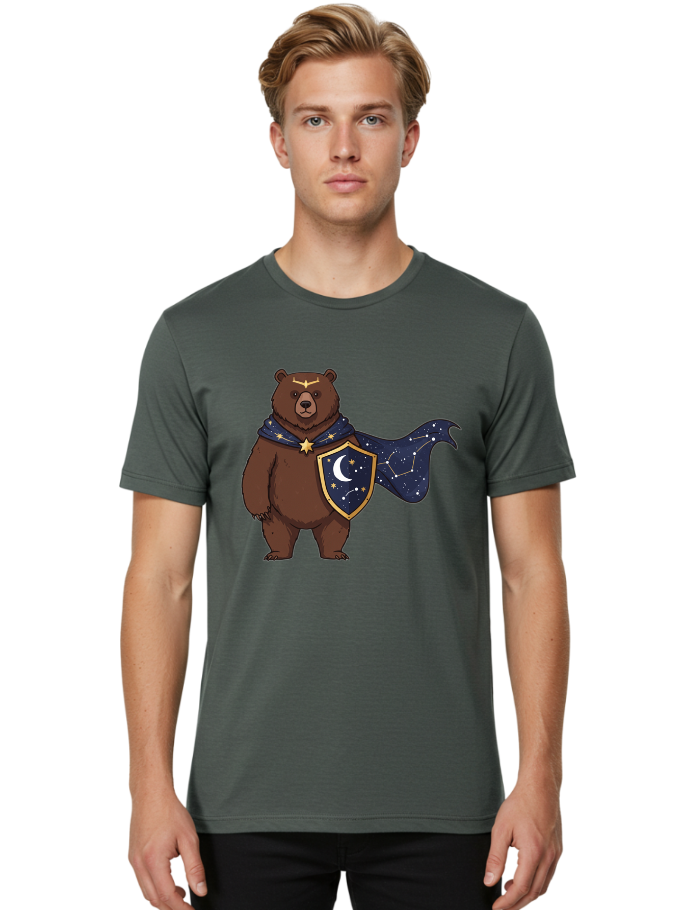 Celestial-Bear Men'S Graphic Tee, 100% Cotton, Comfortable Casual Summer Wear, Machine Washable, Vintage Camera, Old Camera, Antique Camera, Black Camera, Classic Photography, Photography Equipment, Nostalgic Device, Film Camera, Camera Art Bae955
