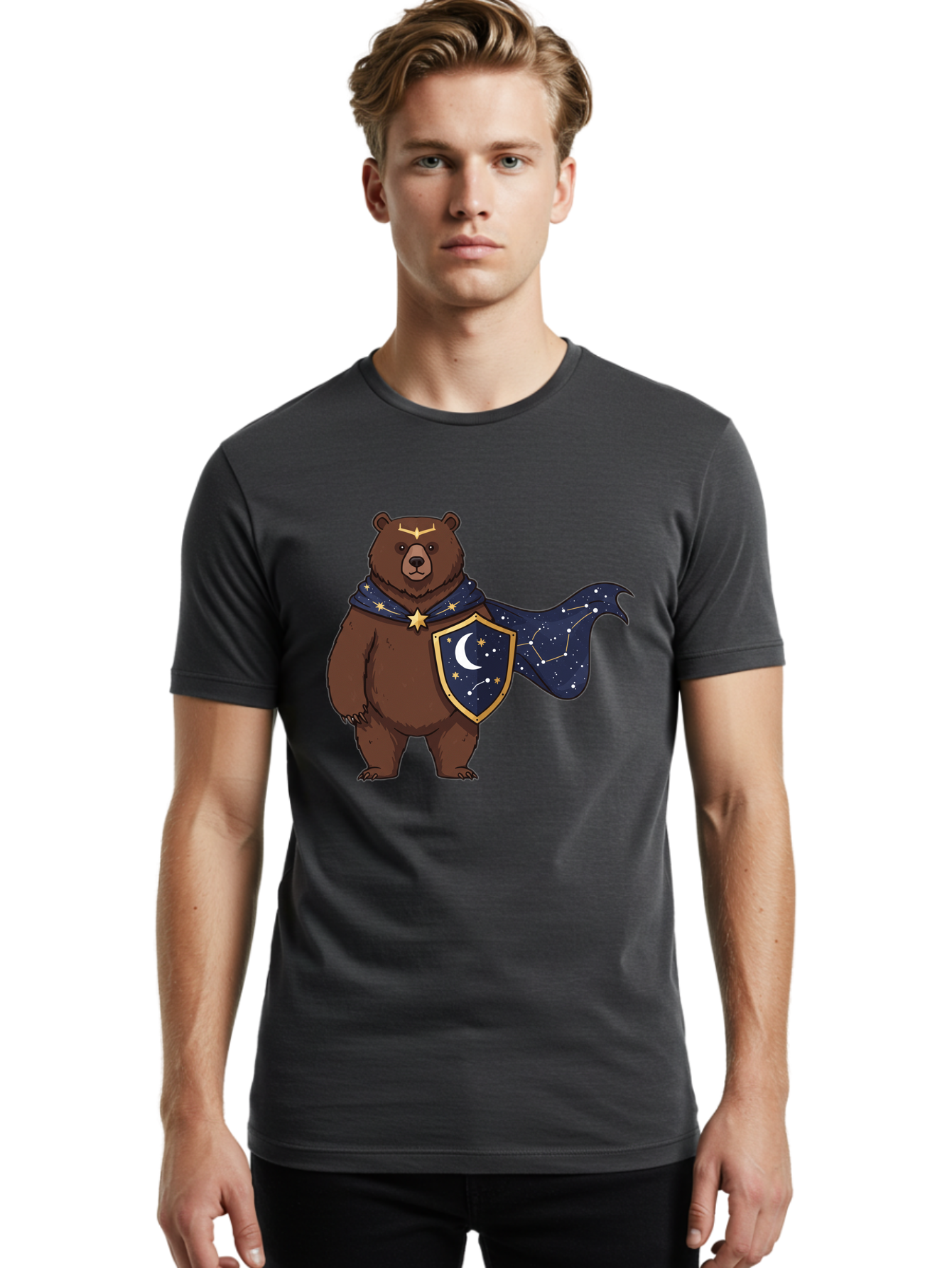 Celestial-Bear Men'S Graphic Tee, 100% Cotton, Comfortable Casual Summer Wear, Machine Washable, Vintage Camera, Old Camera, Antique Camera, Black Camera, Classic Photography, Photography Equipment, Nostalgic Device, Film Camera, Camera Art Bae955