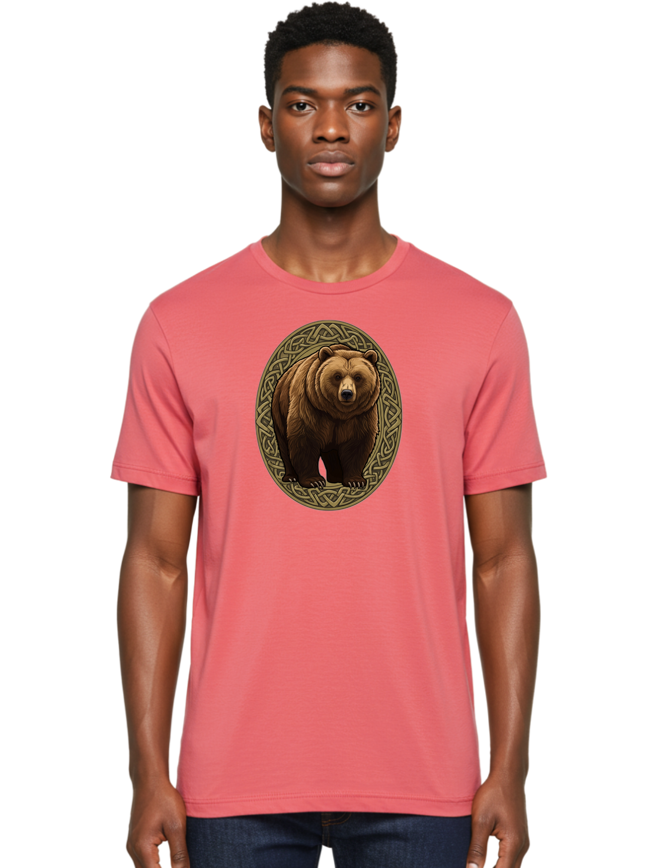 Celtic-Bear-Emblem Men'S Graphic Tee, 100% Cotton, Comfortable Casual Summer Wear, Machine Washable, Vintage Camera, Old Camera, Antique Camera, Black Camera, Classic Photography, Photography Equipment, Nostalgic Device, Film Camera, Bae956