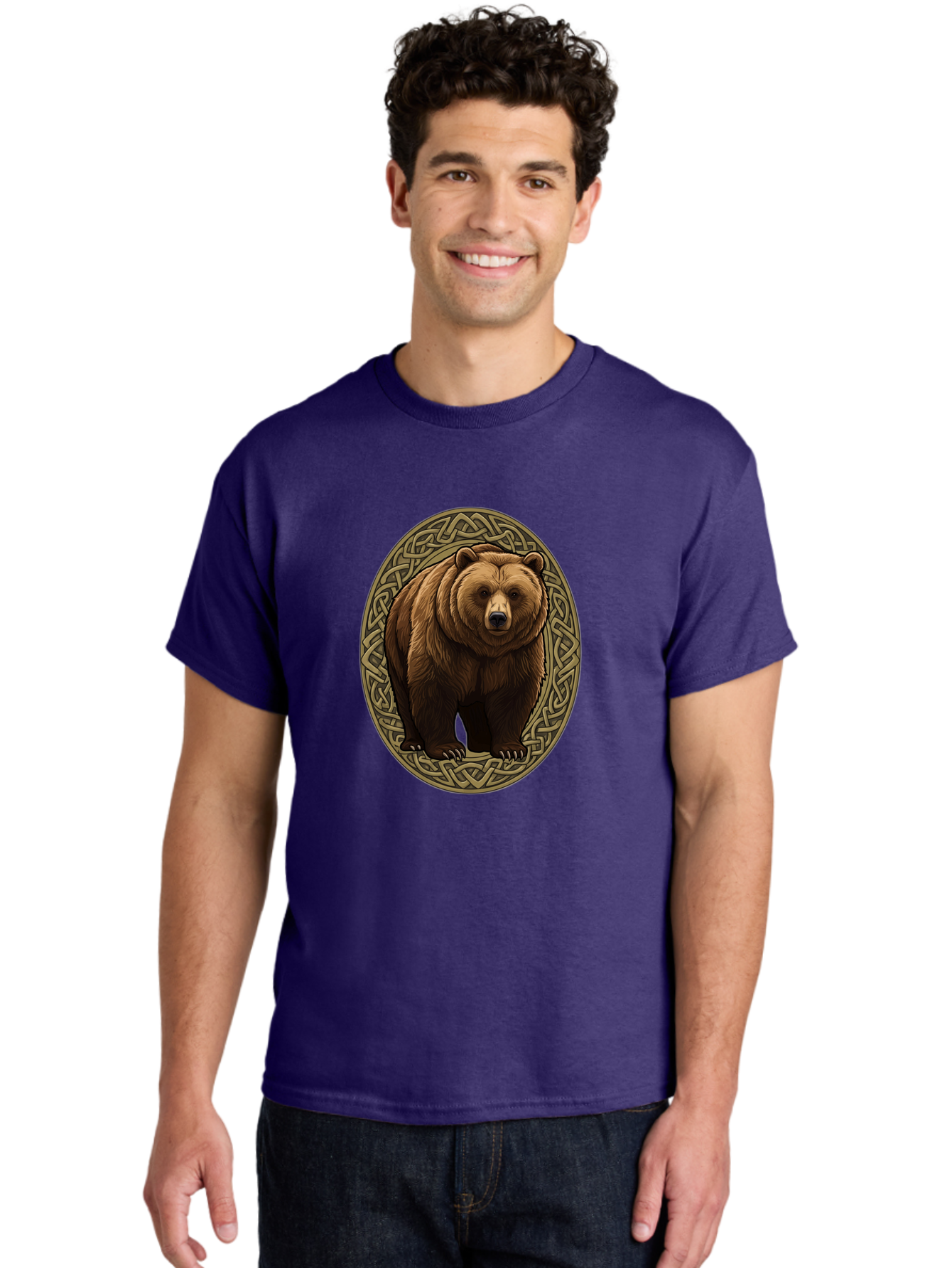 Celtic-Bear-Emblem Men'S Graphic Tee, 100% Cotton, Comfortable Casual Summer Wear, Machine Washable, Vintage Camera, Old Camera, Antique Camera, Black Camera, Classic Photography, Photography Equipment, Nostalgic Device, Film Camera, Bae956