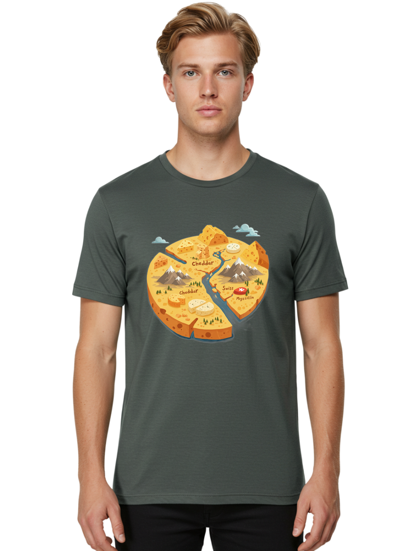 Cheese-Map Men'S Graphic Tee, 100% Cotton, Comfortable Casual Summer Wear, Machine Washable, Vintage Camera, Old Camera, Antique Camera, Black Camera, Classic Photography, Photography Equipment, Nostalgic Device, Film Camera, Camera Art Bae959