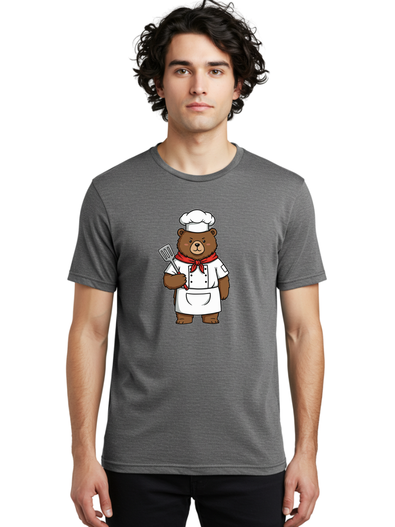 Chef-Bear-1 Men'S Graphic Tee, 100% Cotton, Comfortable Casual Summer Wear, Machine Washable, Vintage Camera, Old Camera, Antique Camera, Black Camera, Classic Photography, Photography Equipment, Nostalgic Device, Film Camera, Camera Art Bae960