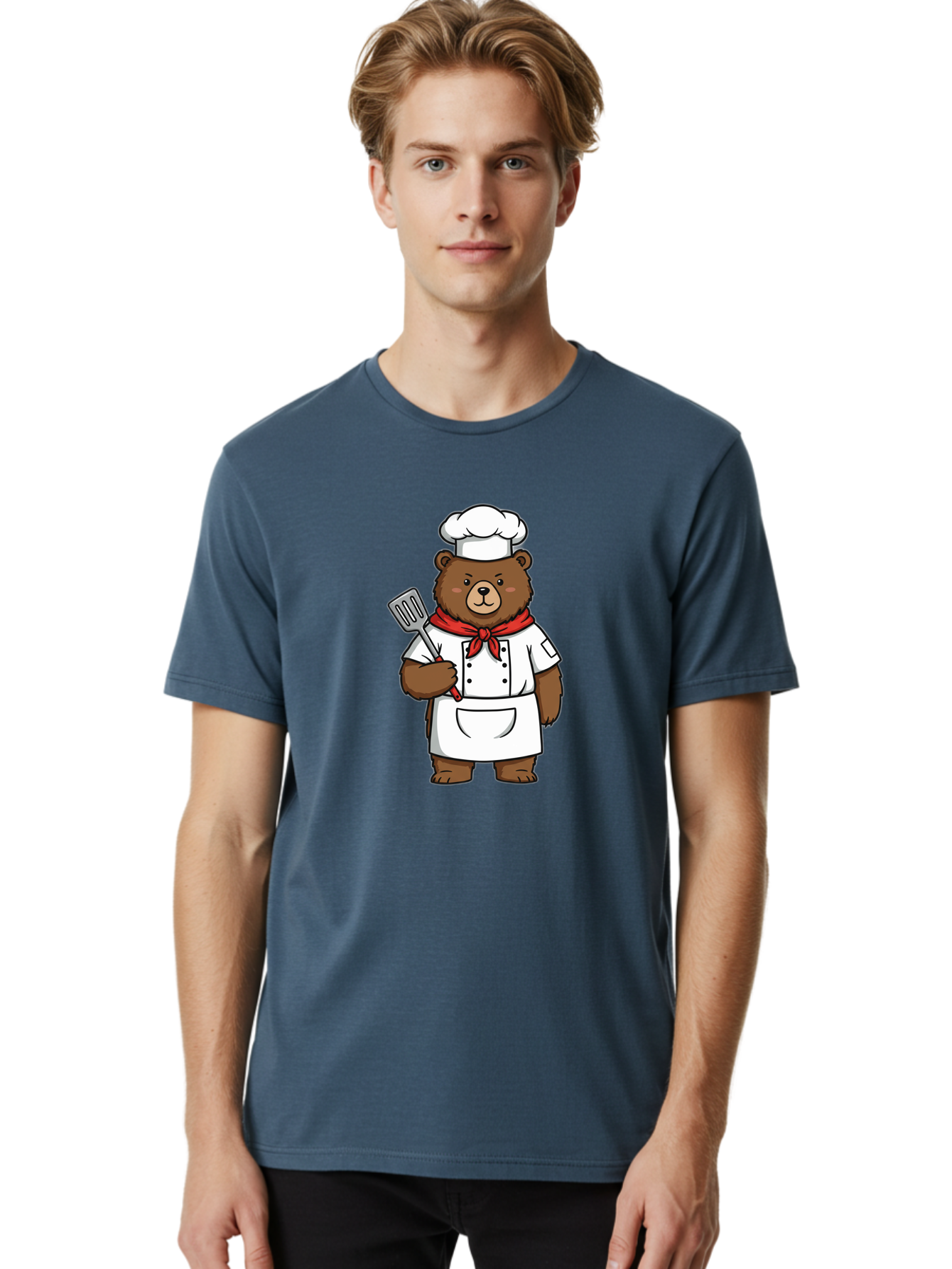 Chef-Bear-1 Men'S Graphic Tee, 100% Cotton, Comfortable Casual Summer Wear, Machine Washable, Vintage Camera, Old Camera, Antique Camera, Black Camera, Classic Photography, Photography Equipment, Nostalgic Device, Film Camera, Camera Art Bae960