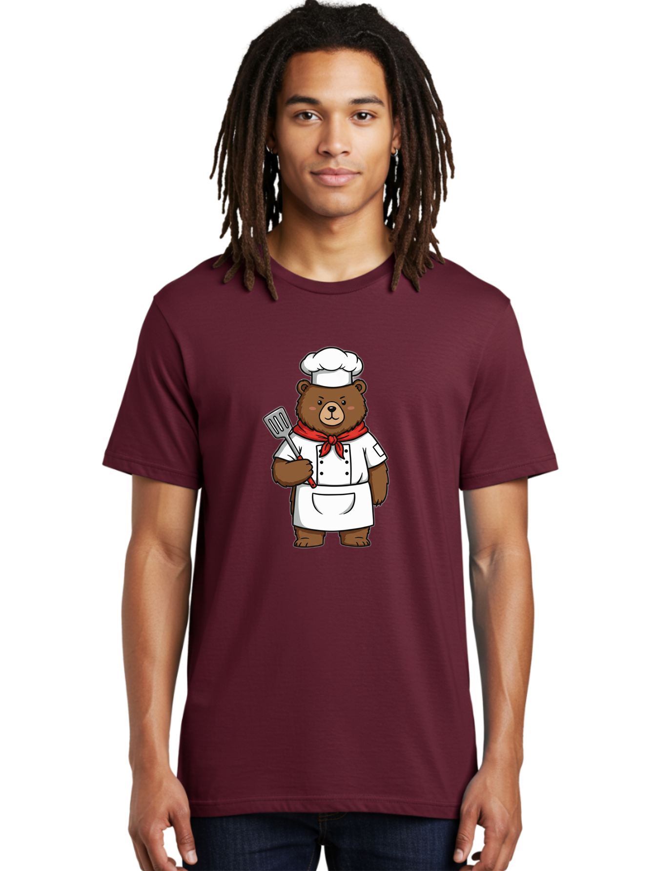 Chef-Bear-1 Men'S Graphic Tee, 100% Cotton, Comfortable Casual Summer Wear, Machine Washable, Vintage Camera, Old Camera, Antique Camera, Black Camera, Classic Photography, Photography Equipment, Nostalgic Device, Film Camera, Camera Art Bae960