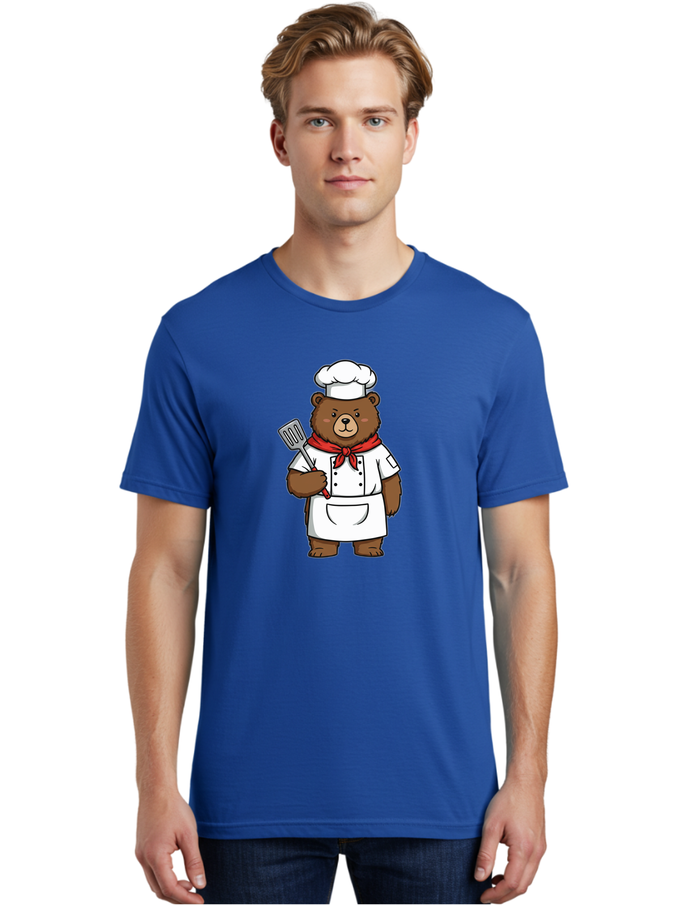 Chef-Bear-1 Men'S Graphic Tee, 100% Cotton, Comfortable Casual Summer Wear, Machine Washable, Vintage Camera, Old Camera, Antique Camera, Black Camera, Classic Photography, Photography Equipment, Nostalgic Device, Film Camera, Camera Art Bae960