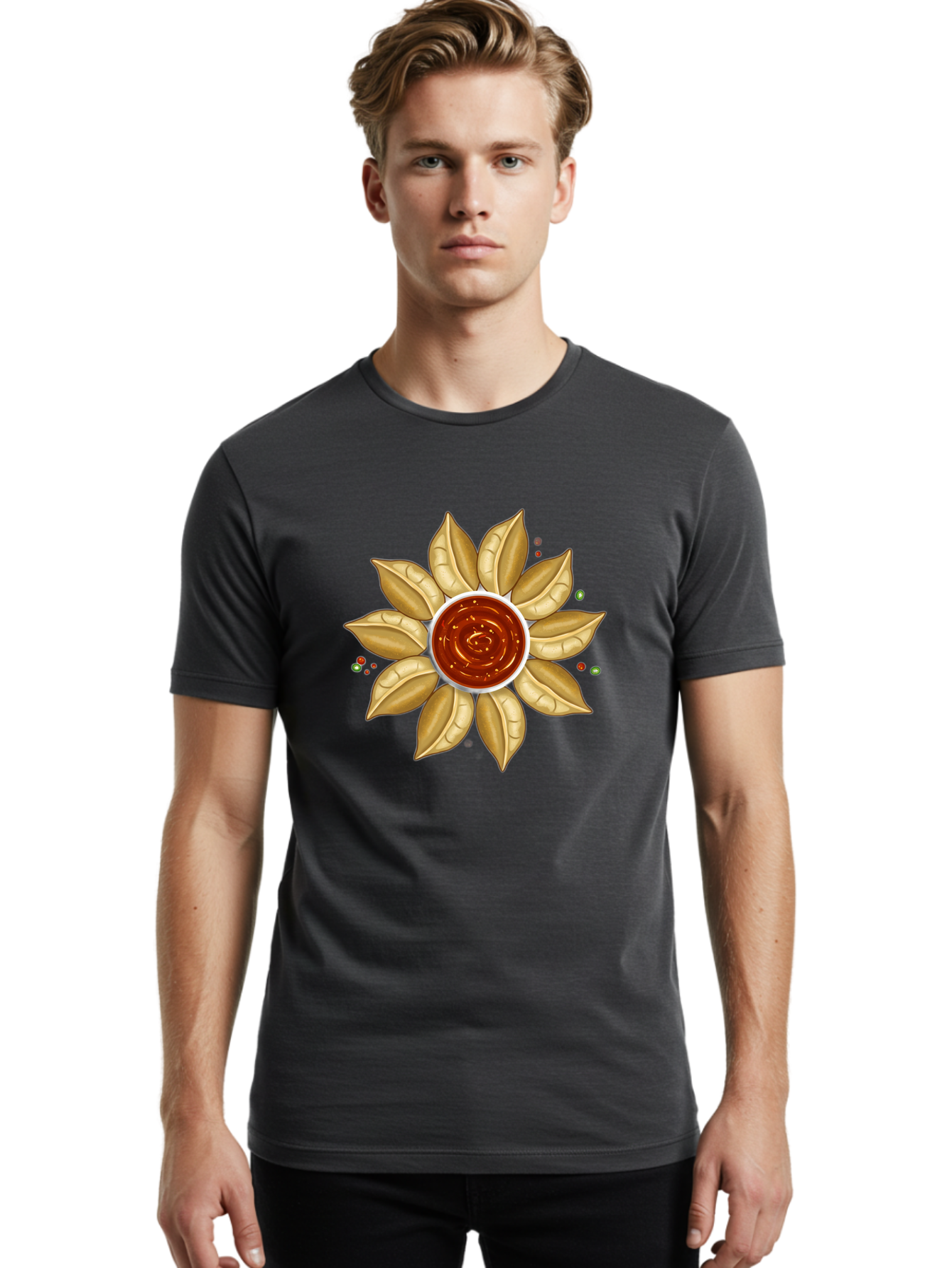Chili-Sauce-Flower Men'S Graphic Tee, 100% Cotton, Comfortable Casual Summer Wear, Machine Washable, Vintage Camera, Old Camera, Antique Camera, Black Camera, Classic Photography, Photography Equipment, Nostalgic Device, Film Camera, Bae962