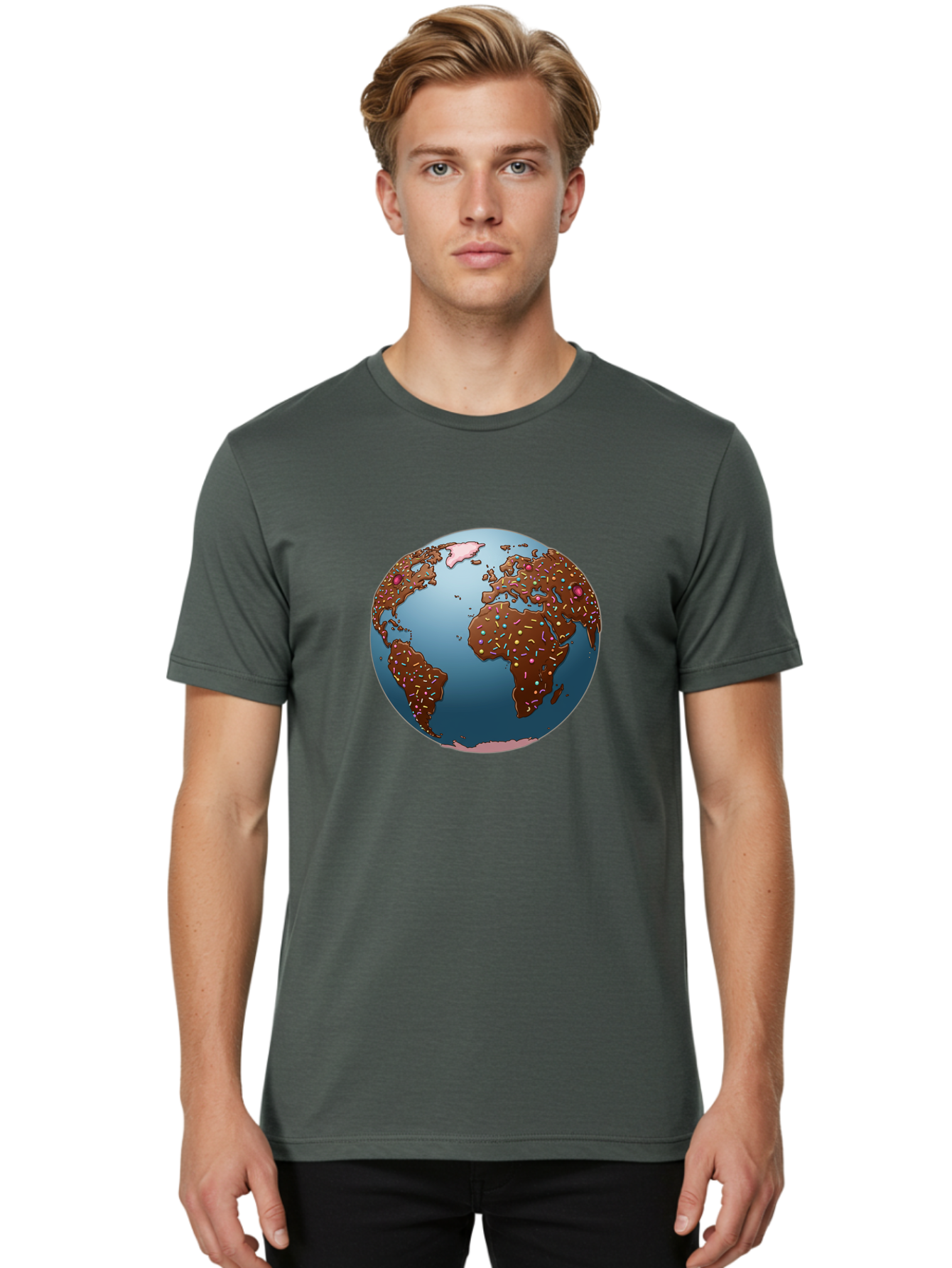 Chocolate-Globe Men'S Graphic Tee, 100% Cotton, Comfortable Casual Summer Wear, Machine Washable, Vintage Camera, Old Camera, Antique Camera, Black Camera, Classic Photography, Photography Equipment, Nostalgic Device, Film Camera, Camera Art Bae964