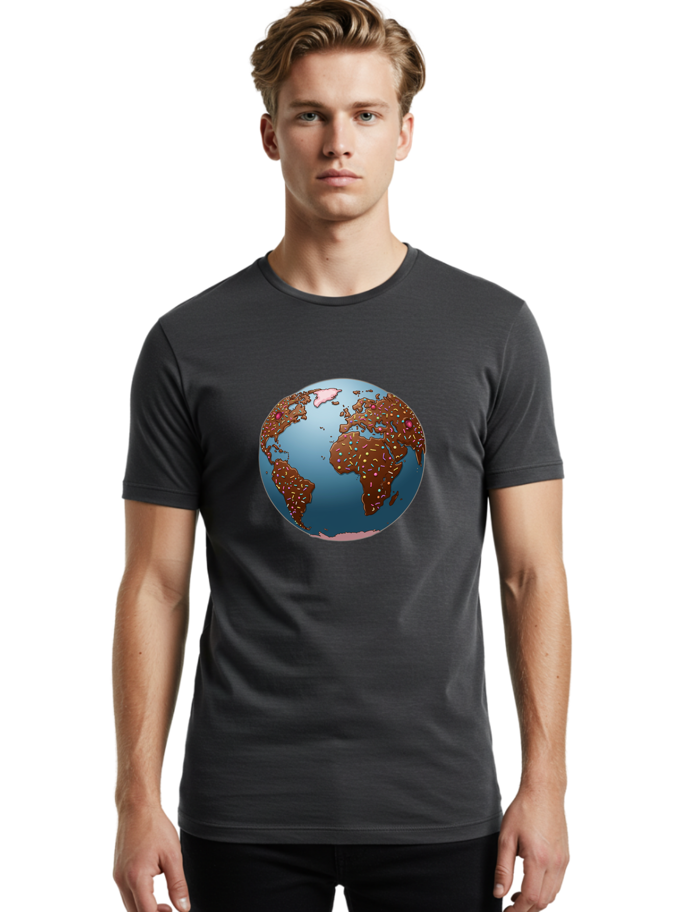 Chocolate-Globe Men'S Graphic Tee, 100% Cotton, Comfortable Casual Summer Wear, Machine Washable, Vintage Camera, Old Camera, Antique Camera, Black Camera, Classic Photography, Photography Equipment, Nostalgic Device, Film Camera, Camera Art Bae964