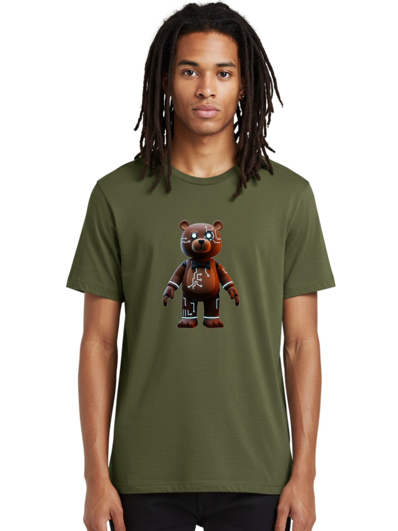 Circuit-Bear-2 Men'S Graphic Tee, 100% Cotton, Comfortable Casual Summer Wear, Machine Washable, Vintage Camera, Old Camera, Antique Camera, Black Camera, Classic Photography, Photography Equipment, Nostalgic Device, Film Camera, Camera Art Bae966