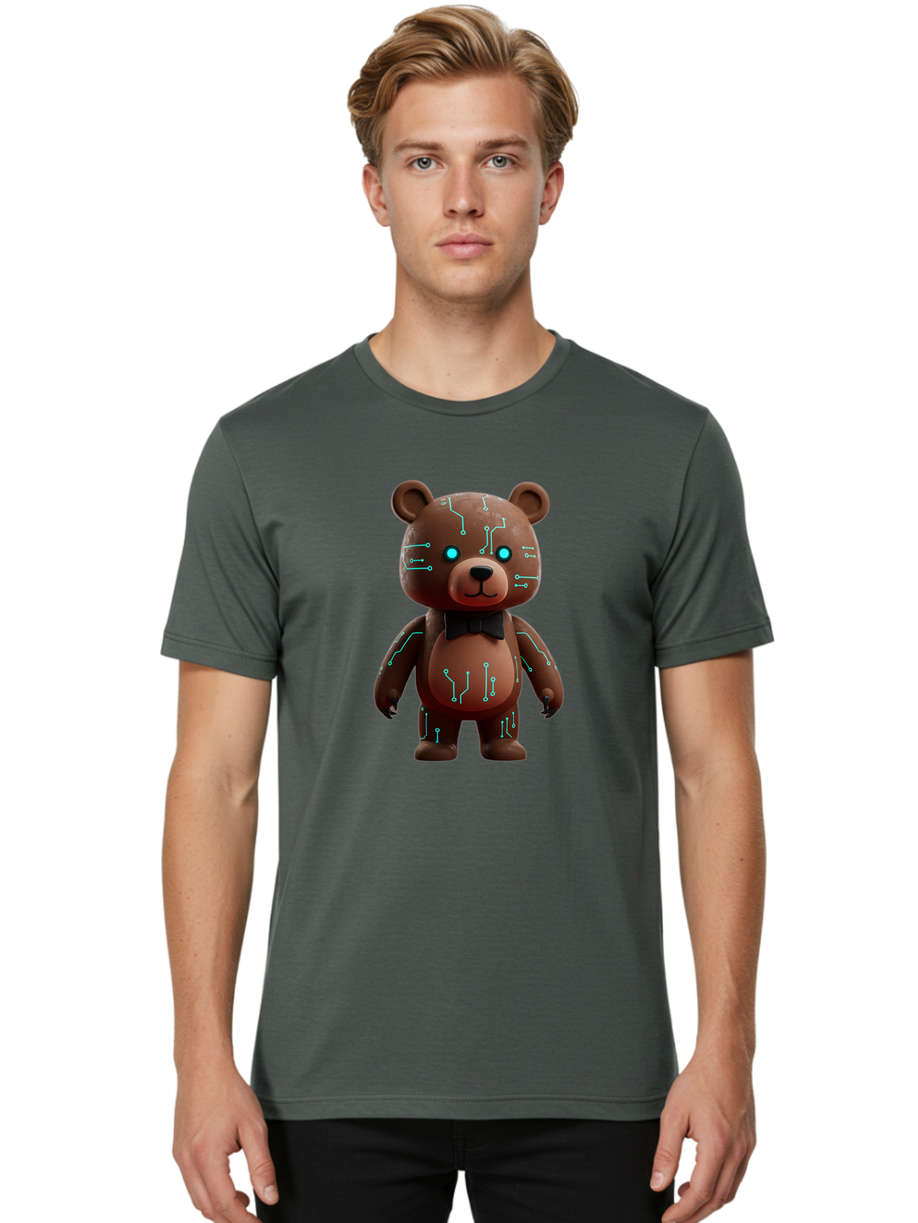 Circuit-Bear Men'S Graphic Tee, 100% Cotton, Comfortable Casual Summer Wear, Machine Washable, Vintage Camera, Old Camera, Antique Camera, Black Camera, Classic Photography, Photography Equipment, Nostalgic Device, Film Camera, Camera Art Bae967