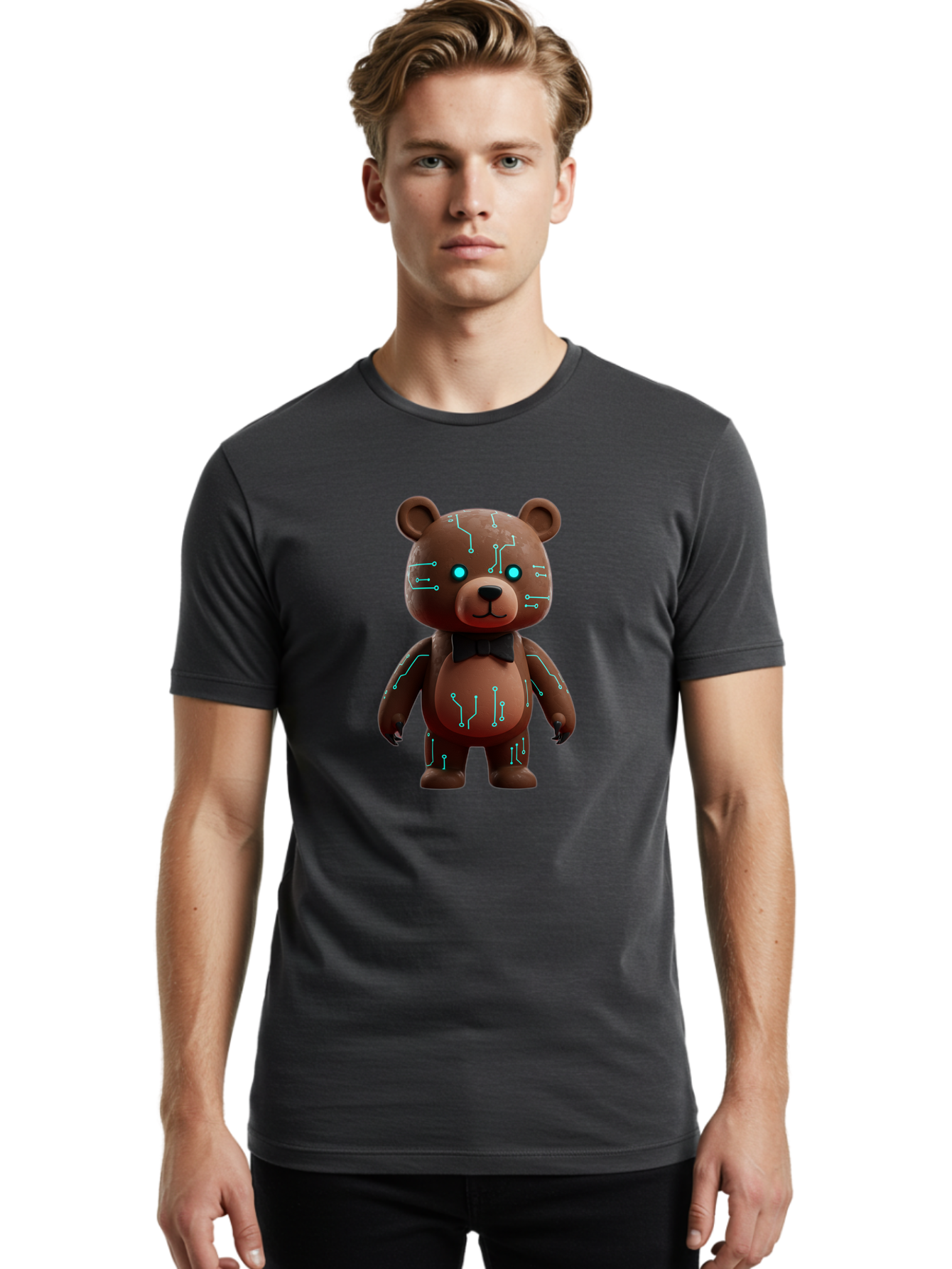 Circuit-Bear Men'S Graphic Tee, 100% Cotton, Comfortable Casual Summer Wear, Machine Washable, Vintage Camera, Old Camera, Antique Camera, Black Camera, Classic Photography, Photography Equipment, Nostalgic Device, Film Camera, Camera Art Bae967