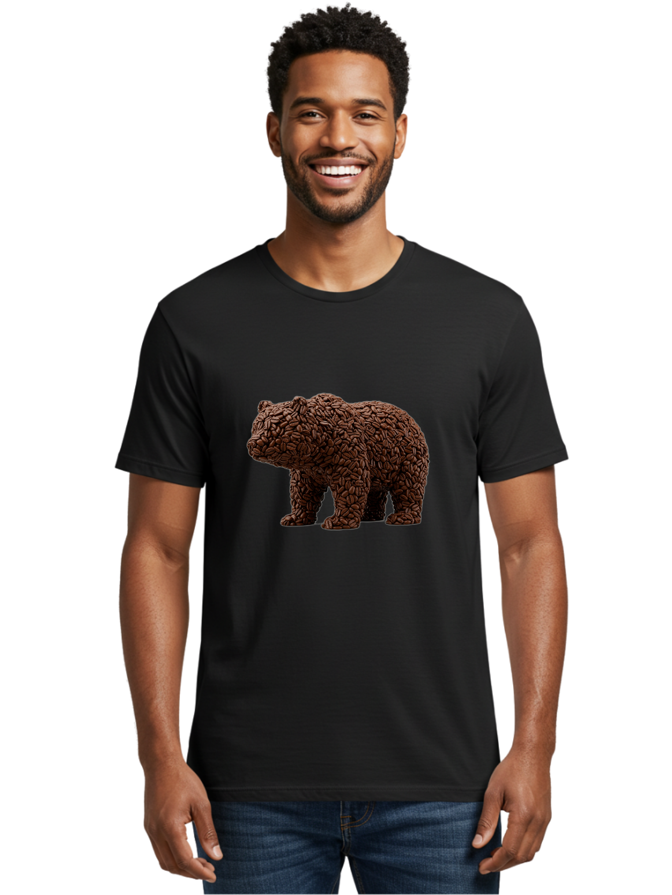 Coffee-Bean-Bear Men'S Graphic Tee, 100% Cotton, Comfortable Casual Summer Wear, Machine Washable, Vintage Camera, Old Camera, Antique Camera, Black Camera, Classic Photography, Photography Equipment, Nostalgic Device, Film Camera, Camera Art Bae974