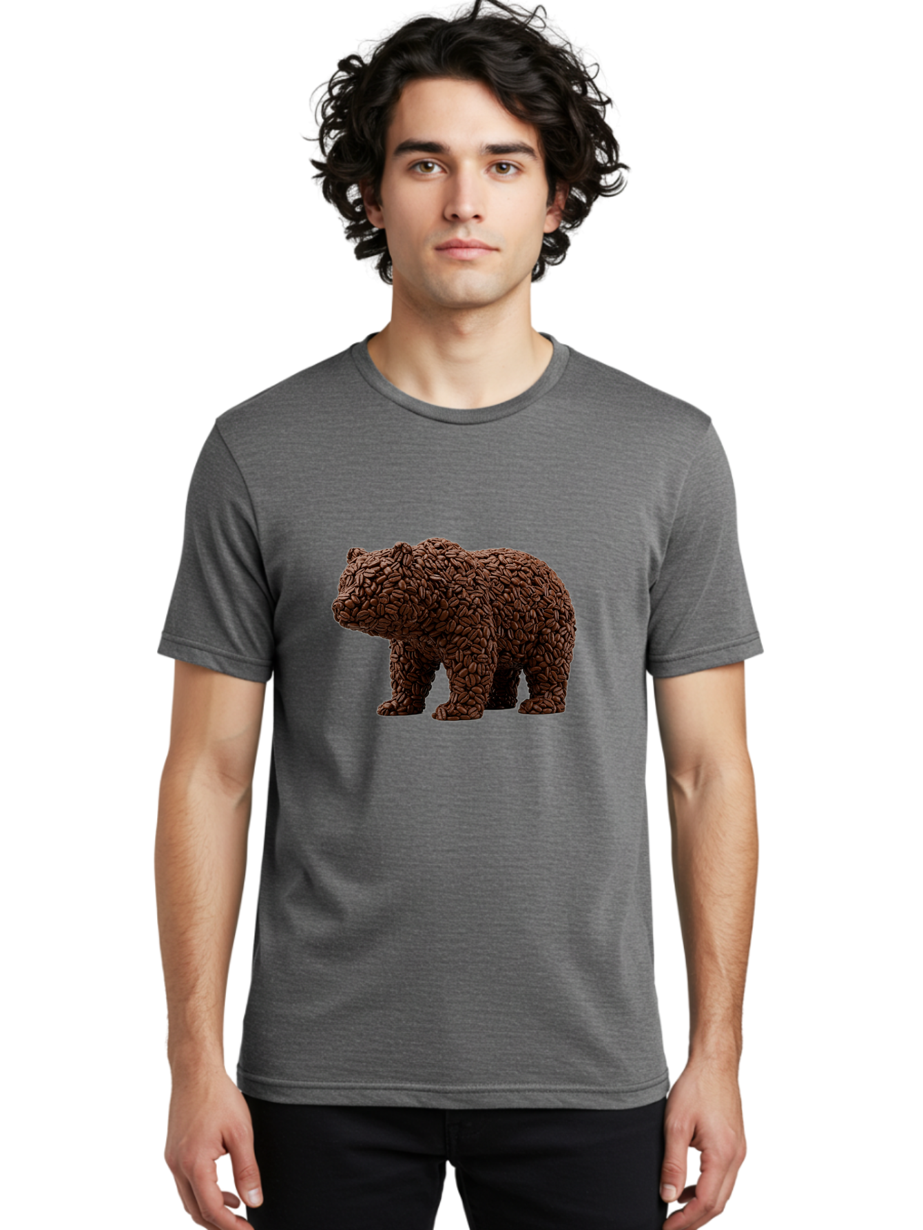 Coffee-Bean-Bear Men'S Graphic Tee, 100% Cotton, Comfortable Casual Summer Wear, Machine Washable, Vintage Camera, Old Camera, Antique Camera, Black Camera, Classic Photography, Photography Equipment, Nostalgic Device, Film Camera, Camera Art Bae974