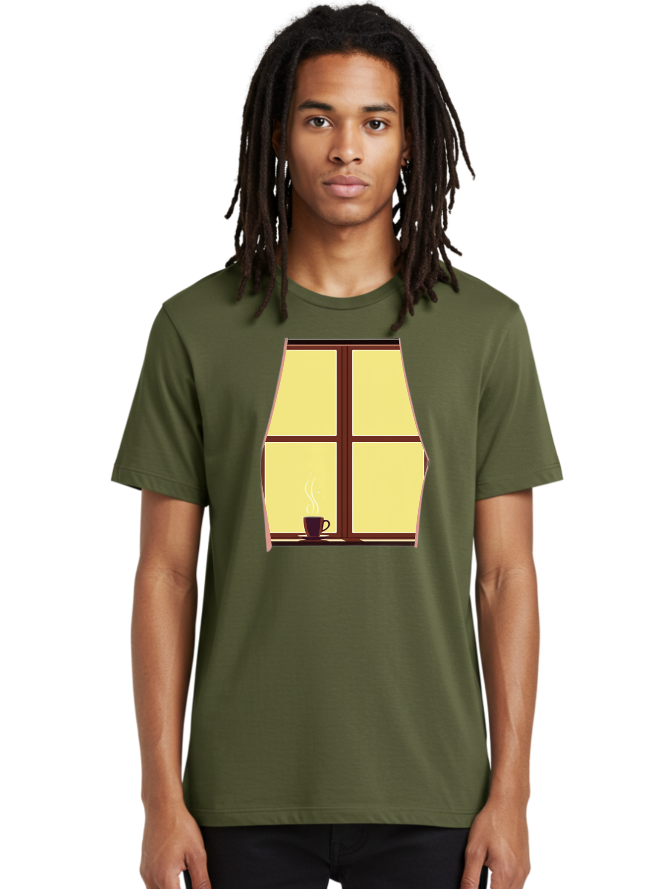 Coffee-By-Window Men'S Graphic Tee, 100% Cotton, Comfortable Casual Summer Wear, Machine Washable, Vintage Camera, Old Camera, Antique Camera, Black Camera, Classic Photography, Photography Equipment, Nostalgic Device, Film Camera, Camera Art Bae975