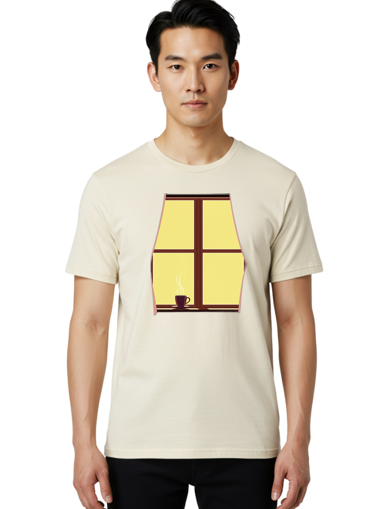 Coffee-By-Window Men'S Graphic Tee, 100% Cotton, Comfortable Casual Summer Wear, Machine Washable, Vintage Camera, Old Camera, Antique Camera, Black Camera, Classic Photography, Photography Equipment, Nostalgic Device, Film Camera, Camera Art Bae975