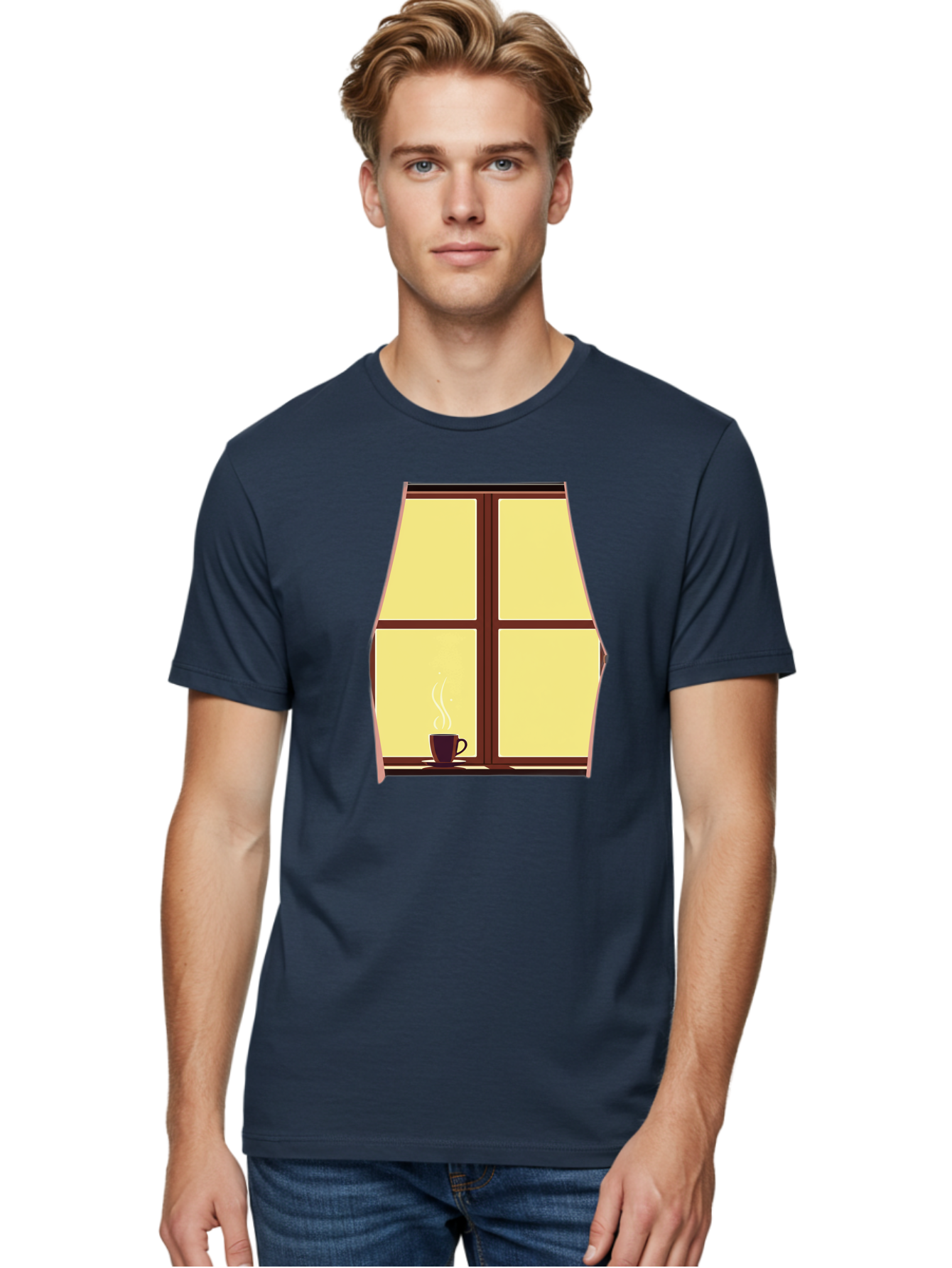 Coffee-By-Window Men'S Graphic Tee, 100% Cotton, Comfortable Casual Summer Wear, Machine Washable, Vintage Camera, Old Camera, Antique Camera, Black Camera, Classic Photography, Photography Equipment, Nostalgic Device, Film Camera, Camera Art Bae975