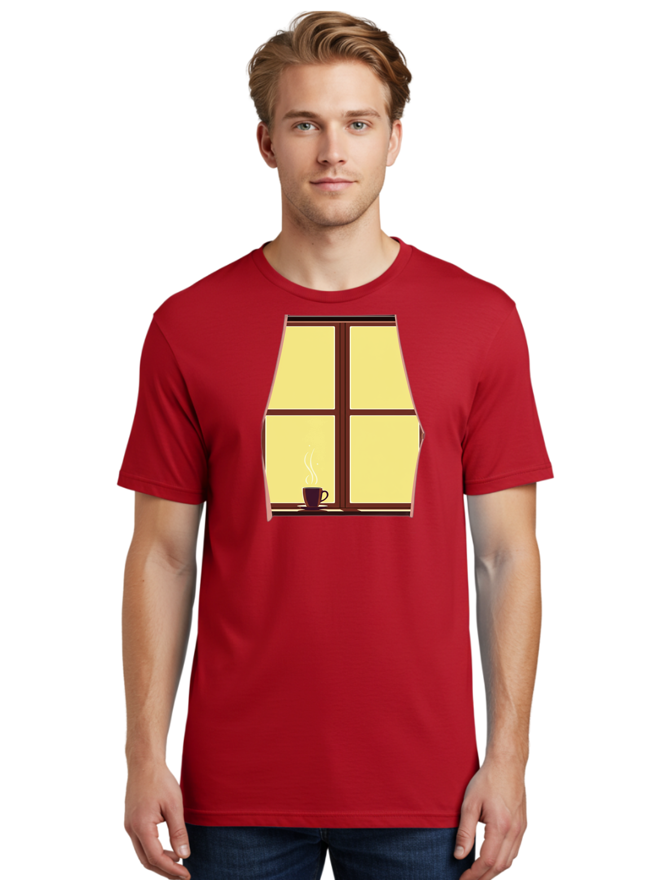 Coffee-By-Window Men'S Graphic Tee, 100% Cotton, Comfortable Casual Summer Wear, Machine Washable, Vintage Camera, Old Camera, Antique Camera, Black Camera, Classic Photography, Photography Equipment, Nostalgic Device, Film Camera, Camera Art Bae975
