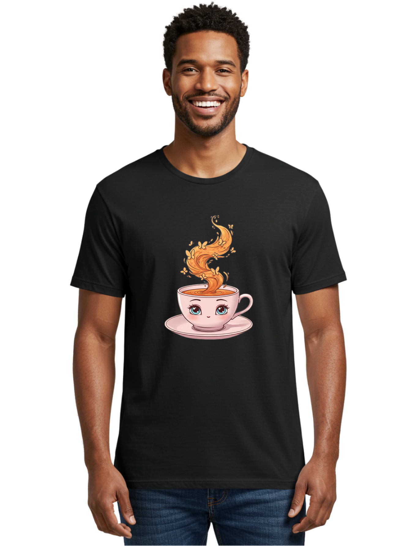 Coffee-Cup Men'S Graphic Tee, 100% Cotton, Comfortable Casual Summer Wear, Machine Washable, Vintage Camera, Old Camera, Antique Camera, Black Camera, Classic Photography, Photography Equipment, Nostalgic Device, Film Camera, Camera Art Bae976