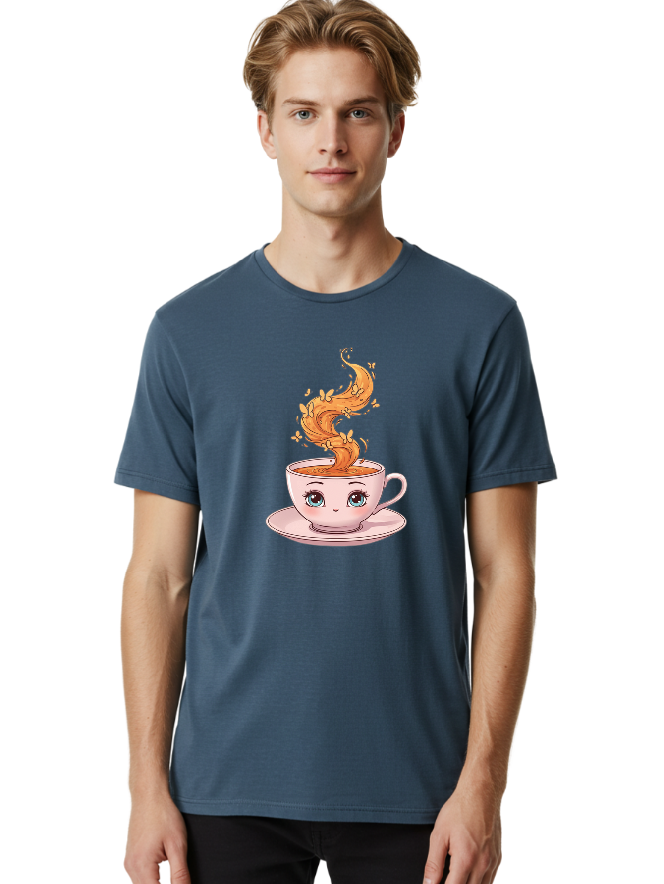 Coffee-Cup Men'S Graphic Tee, 100% Cotton, Comfortable Casual Summer Wear, Machine Washable, Vintage Camera, Old Camera, Antique Camera, Black Camera, Classic Photography, Photography Equipment, Nostalgic Device, Film Camera, Camera Art Bae976