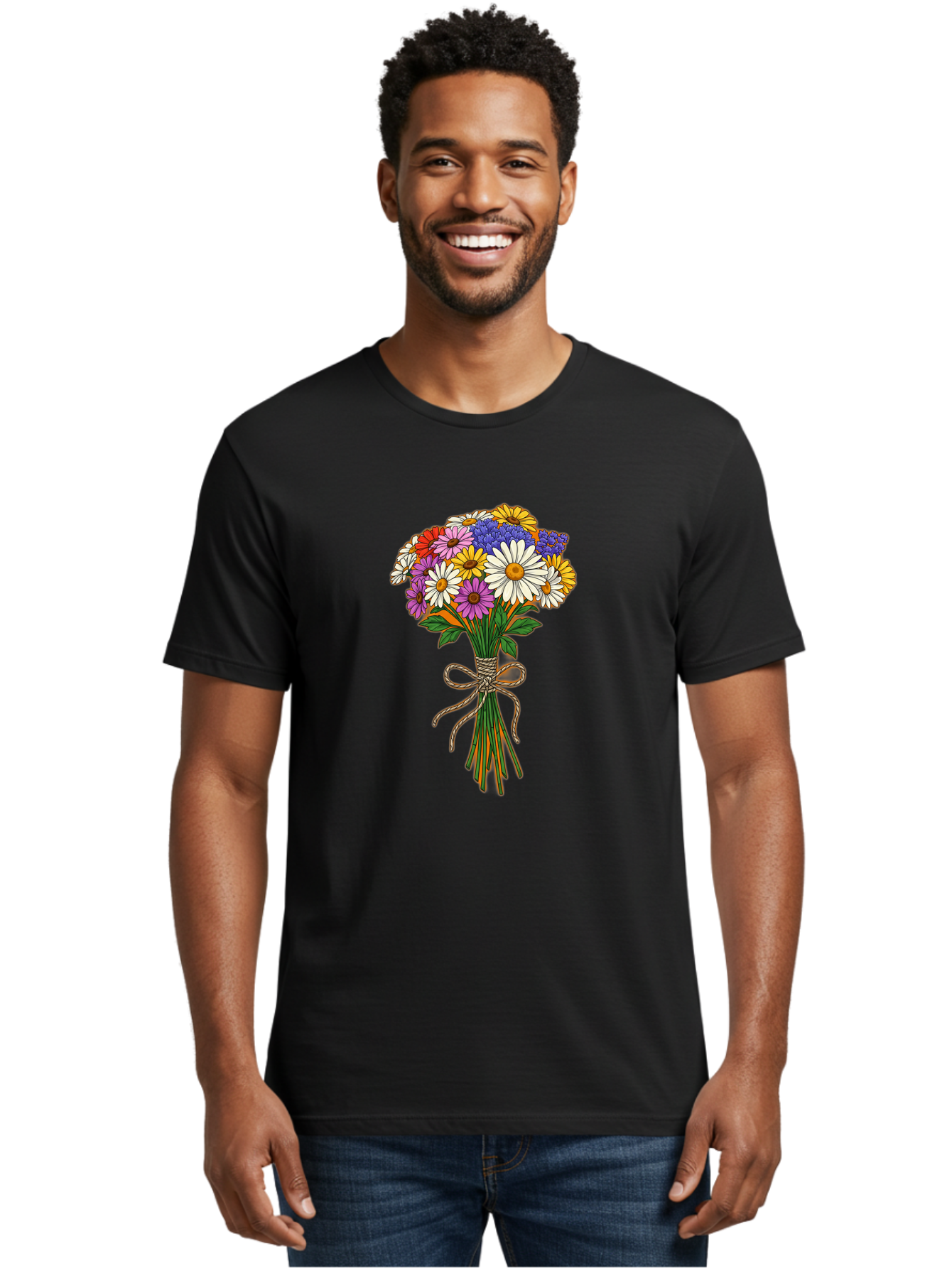 Colorful-Flower-Bouquet-2 Men'S Graphic Tee, 100% Cotton, Comfortable Casual Summer Wear, Machine Washable, Vintage Camera, Old Camera, Antique Camera, Black Camera, Classic Photography, Photography Equipment, Nostalgic Device, Film Camera, Bae978