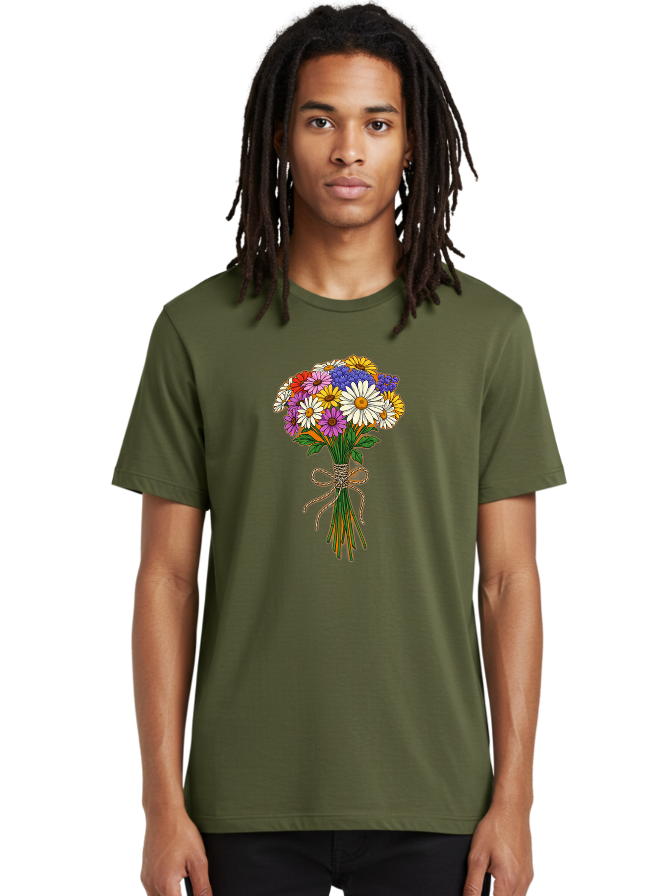 Colorful-Flower-Bouquet-2 Men'S Graphic Tee, 100% Cotton, Comfortable Casual Summer Wear, Machine Washable, Vintage Camera, Old Camera, Antique Camera, Black Camera, Classic Photography, Photography Equipment, Nostalgic Device, Film Camera, Bae978