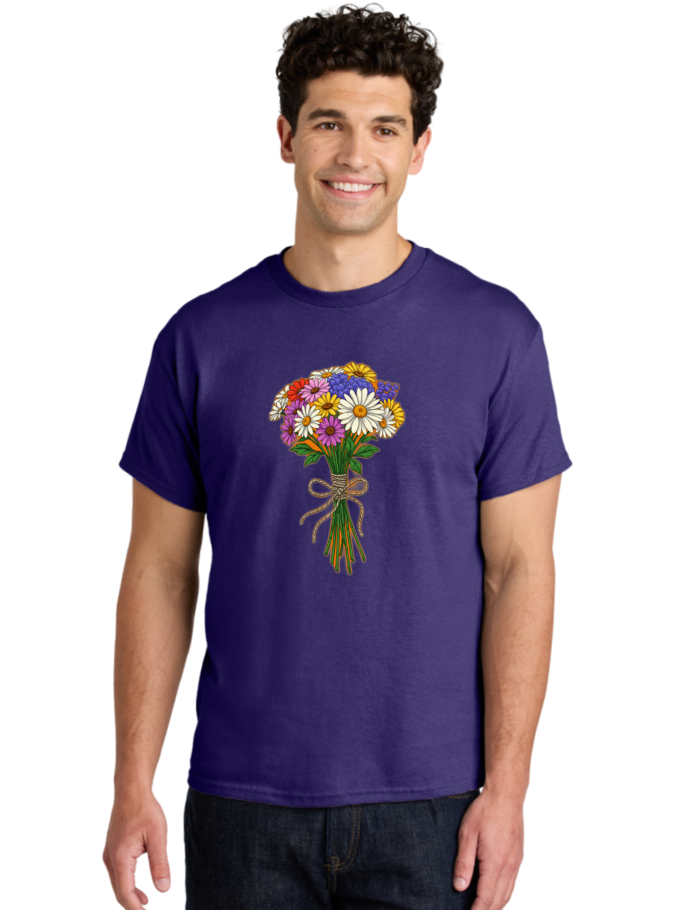 Colorful-Flower-Bouquet-2 Men'S Graphic Tee, 100% Cotton, Comfortable Casual Summer Wear, Machine Washable, Vintage Camera, Old Camera, Antique Camera, Black Camera, Classic Photography, Photography Equipment, Nostalgic Device, Film Camera, Bae978
