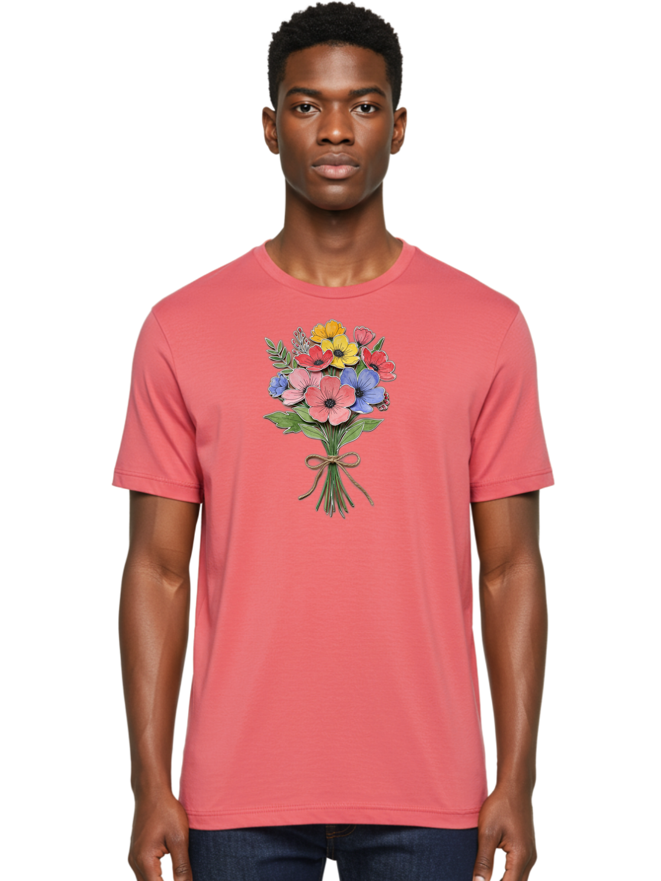 Colorful-Flower-Bouquet Men'S Graphic Tee, 100% Cotton, Comfortable Casual Summer Wear, Machine Washable, Vintage Camera, Old Camera, Antique Camera, Black Camera, Classic Photography, Photography Equipment, Nostalgic Device, Film Camera, Bae979