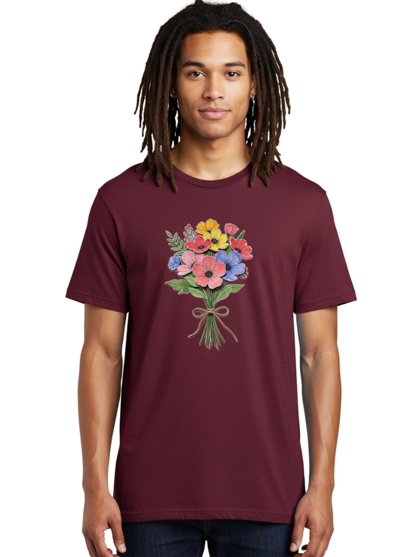 Colorful-Flower-Bouquet Men'S Graphic Tee, 100% Cotton, Comfortable Casual Summer Wear, Machine Washable, Vintage Camera, Old Camera, Antique Camera, Black Camera, Classic Photography, Photography Equipment, Nostalgic Device, Film Camera, Bae979