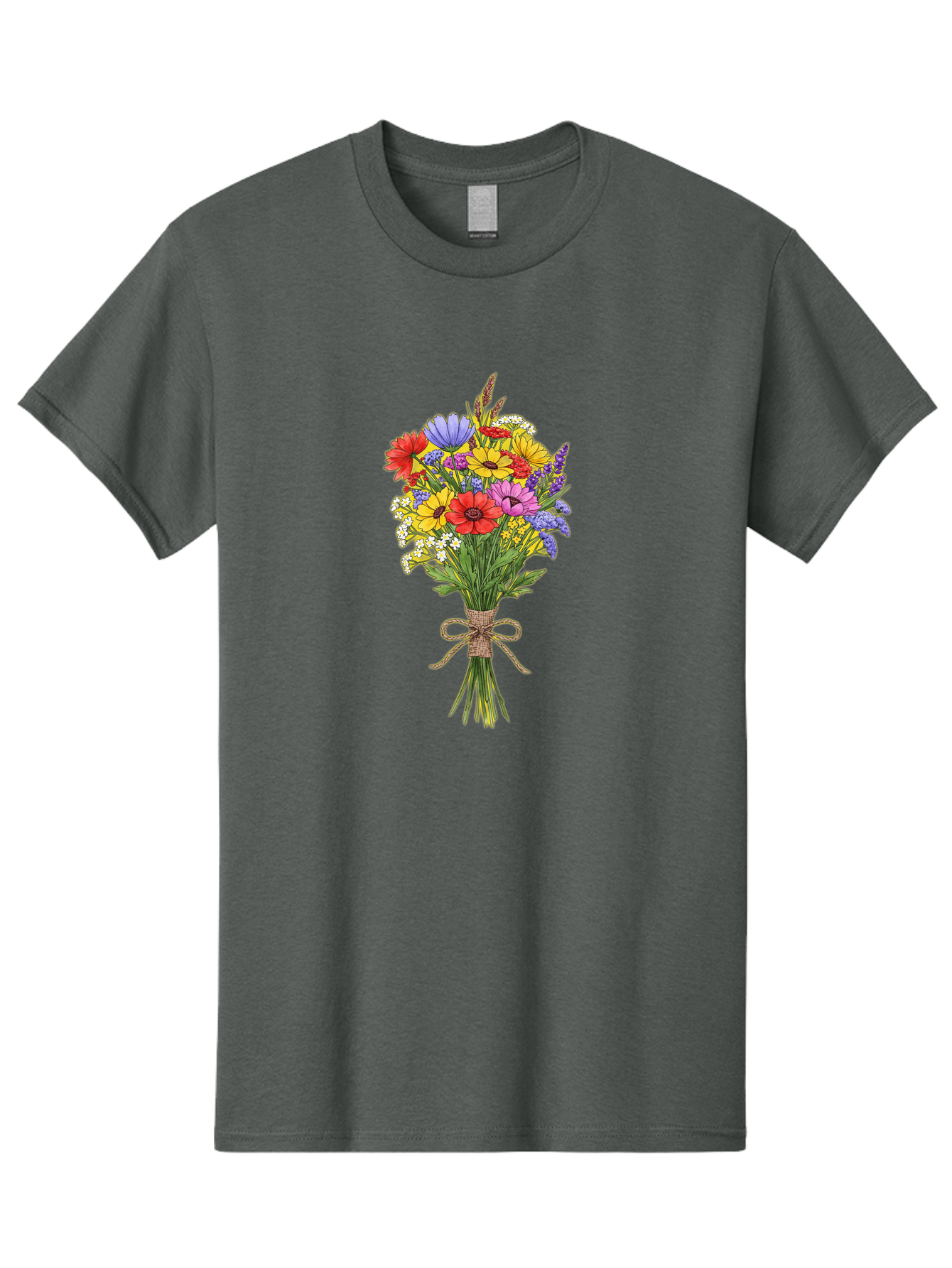 Colorful-Wildflower-Bouquet Men'S Graphic Tee, 100% Cotton, Comfortable Casual Summer Wear, Machine Washable, Vintage Camera, Old Camera, Antique Camera, Black Camera, Classic Photography, Photography Equipment, Nostalgic Device, Film Camera, Bae980