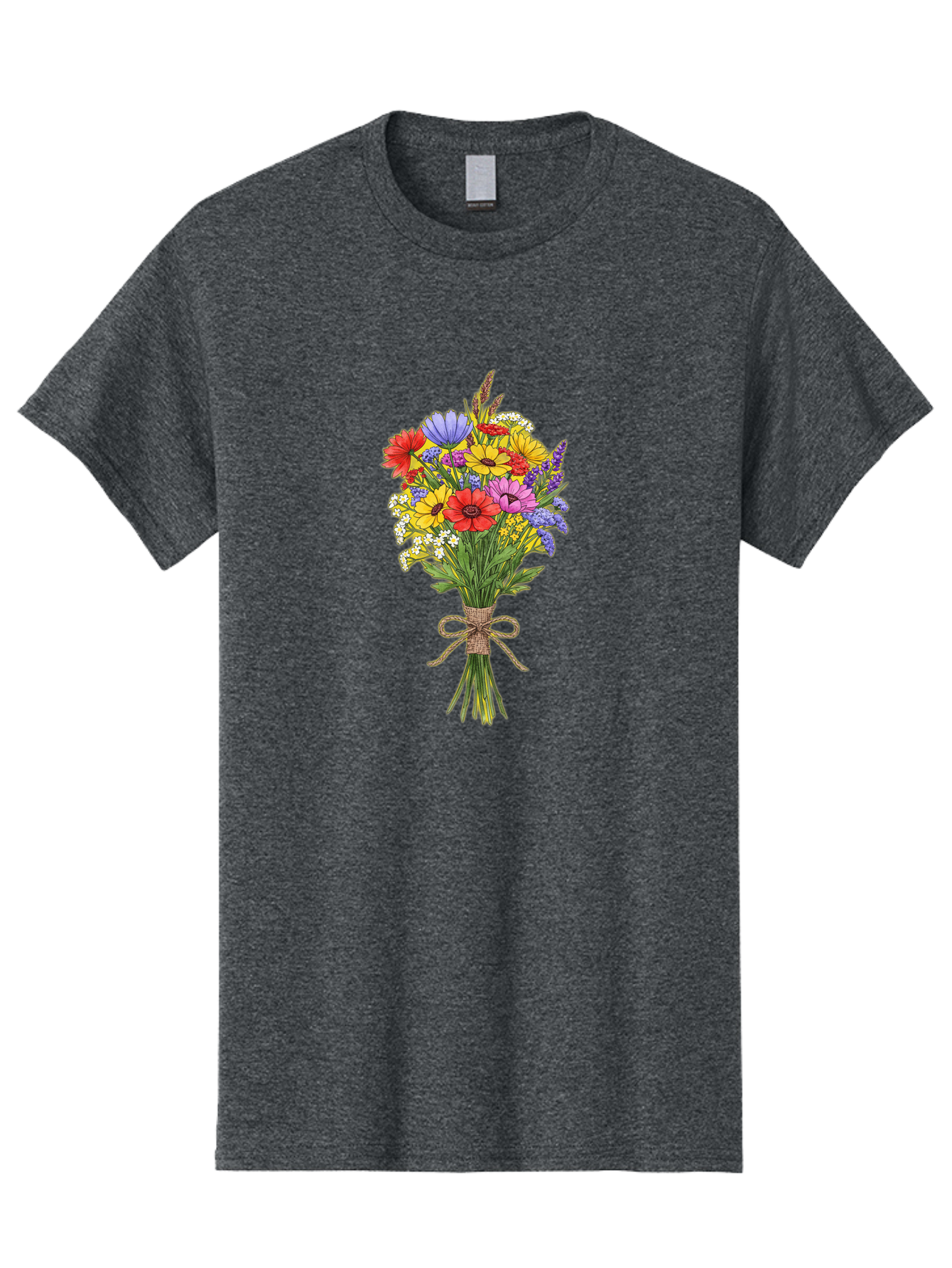 Colorful-Wildflower-Bouquet Men'S Graphic Tee, 100% Cotton, Comfortable Casual Summer Wear, Machine Washable, Vintage Camera, Old Camera, Antique Camera, Black Camera, Classic Photography, Photography Equipment, Nostalgic Device, Film Camera, Bae980
