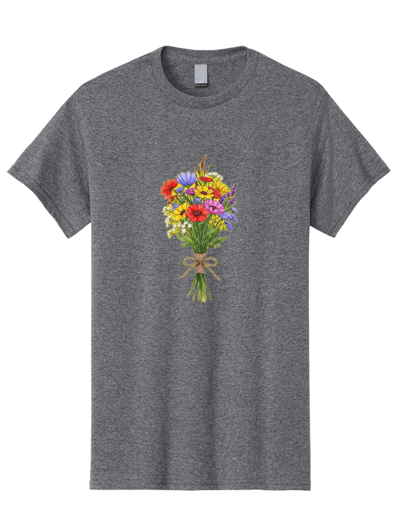 Colorful-Wildflower-Bouquet Men'S Graphic Tee, 100% Cotton, Comfortable Casual Summer Wear, Machine Washable, Vintage Camera, Old Camera, Antique Camera, Black Camera, Classic Photography, Photography Equipment, Nostalgic Device, Film Camera, Bae980