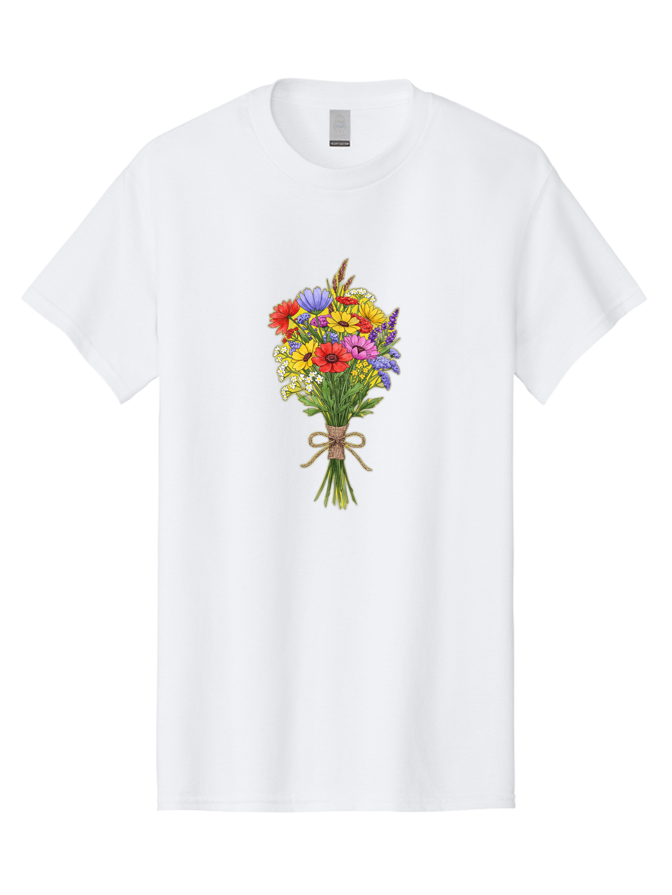 Colorful-Wildflower-Bouquet Men'S Graphic Tee, 100% Cotton, Comfortable Casual Summer Wear, Machine Washable, Vintage Camera, Old Camera, Antique Camera, Black Camera, Classic Photography, Photography Equipment, Nostalgic Device, Film Camera, Bae980