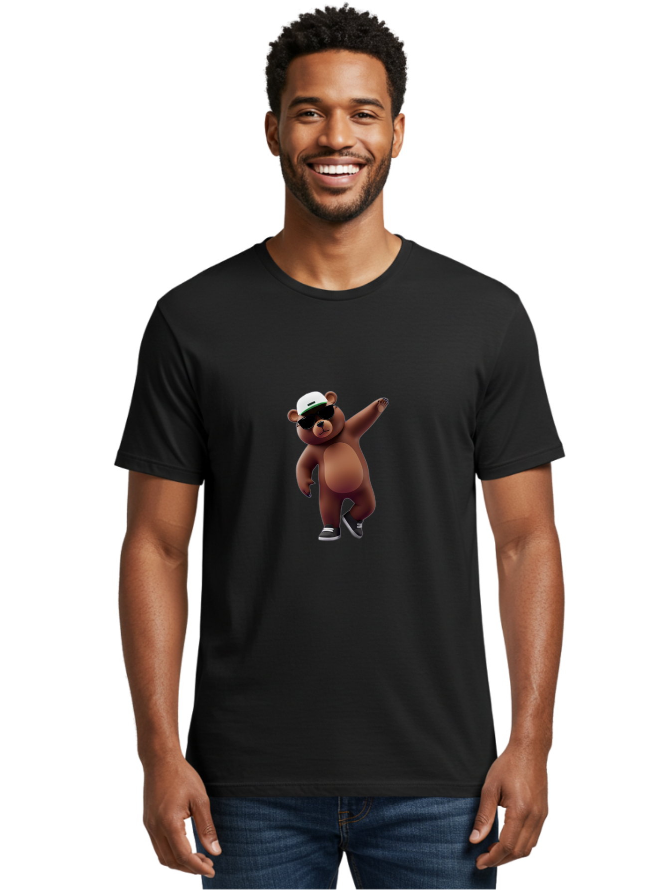 Cool-Bear-1 Men'S Graphic Tee, 100% Cotton, Comfortable Casual Summer Wear, Machine Washable, Vintage Camera, Old Camera, Antique Camera, Black Camera, Classic Photography, Photography Equipment, Nostalgic Device, Film Camera, Camera Art Bae982