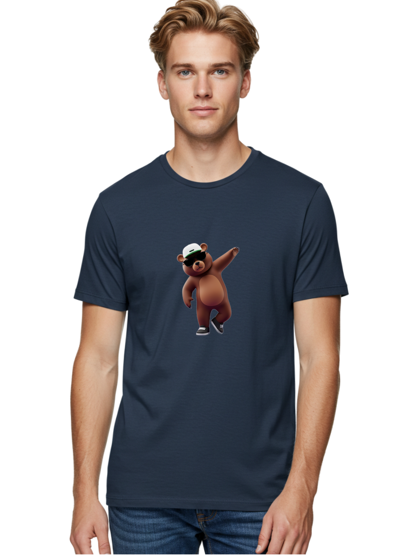 Cool-Bear-1 Men'S Graphic Tee, 100% Cotton, Comfortable Casual Summer Wear, Machine Washable, Vintage Camera, Old Camera, Antique Camera, Black Camera, Classic Photography, Photography Equipment, Nostalgic Device, Film Camera, Camera Art Bae982