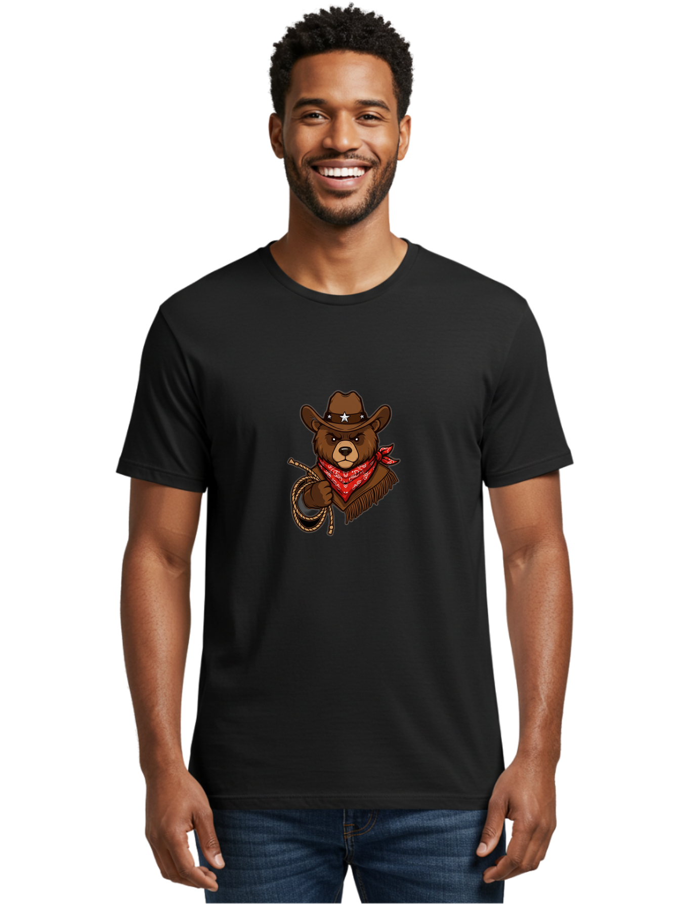 Cowboy-Bear Men'S Graphic Tee, 100% Cotton, Comfortable Casual Summer Wear, Machine Washable, Vintage Camera, Old Camera, Antique Camera, Black Camera, Classic Photography, Photography Equipment, Nostalgic Device, Film Camera, Camera Art Bae986