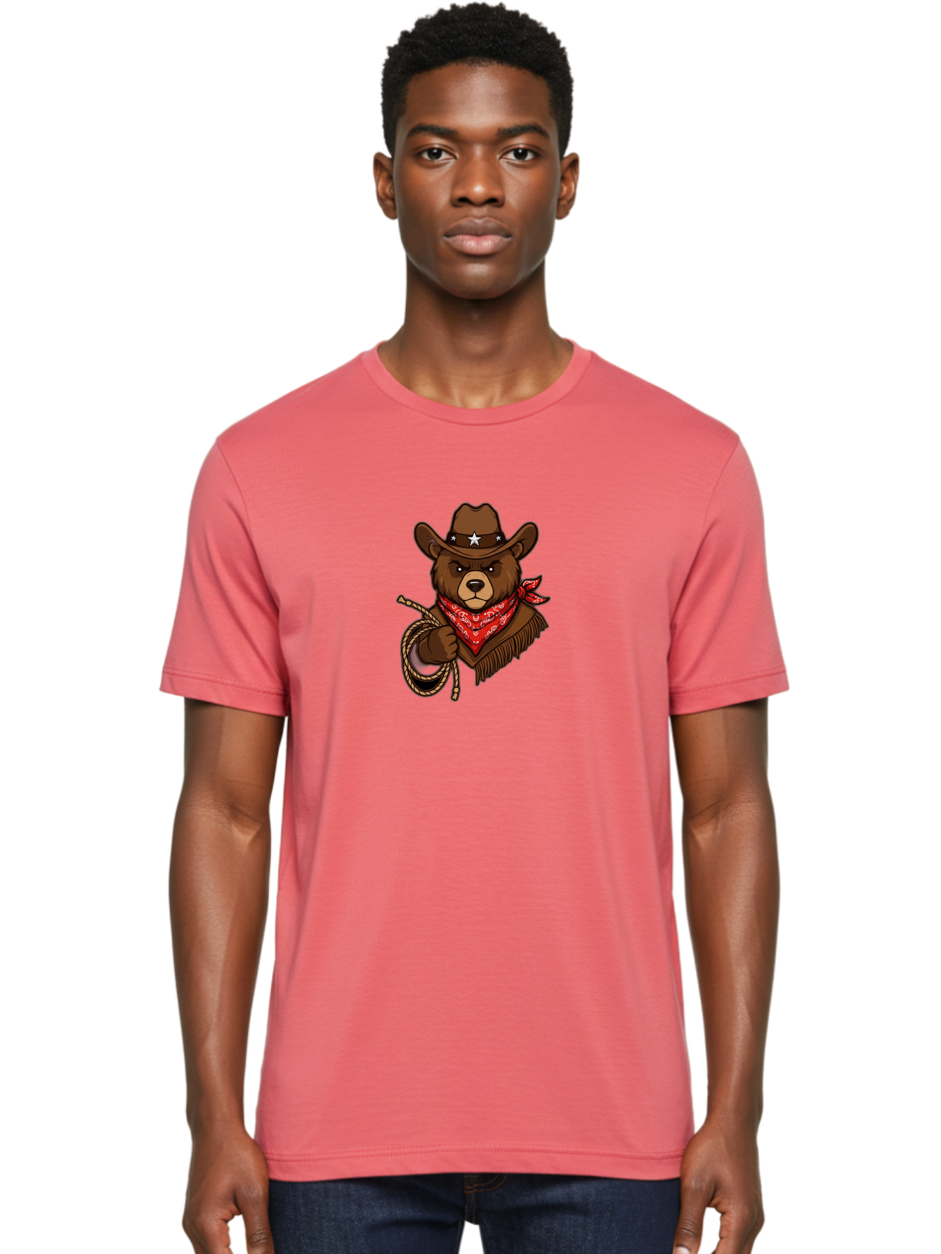 Cowboy-Bear Men'S Graphic Tee, 100% Cotton, Comfortable Casual Summer Wear, Machine Washable, Vintage Camera, Old Camera, Antique Camera, Black Camera, Classic Photography, Photography Equipment, Nostalgic Device, Film Camera, Camera Art Bae986